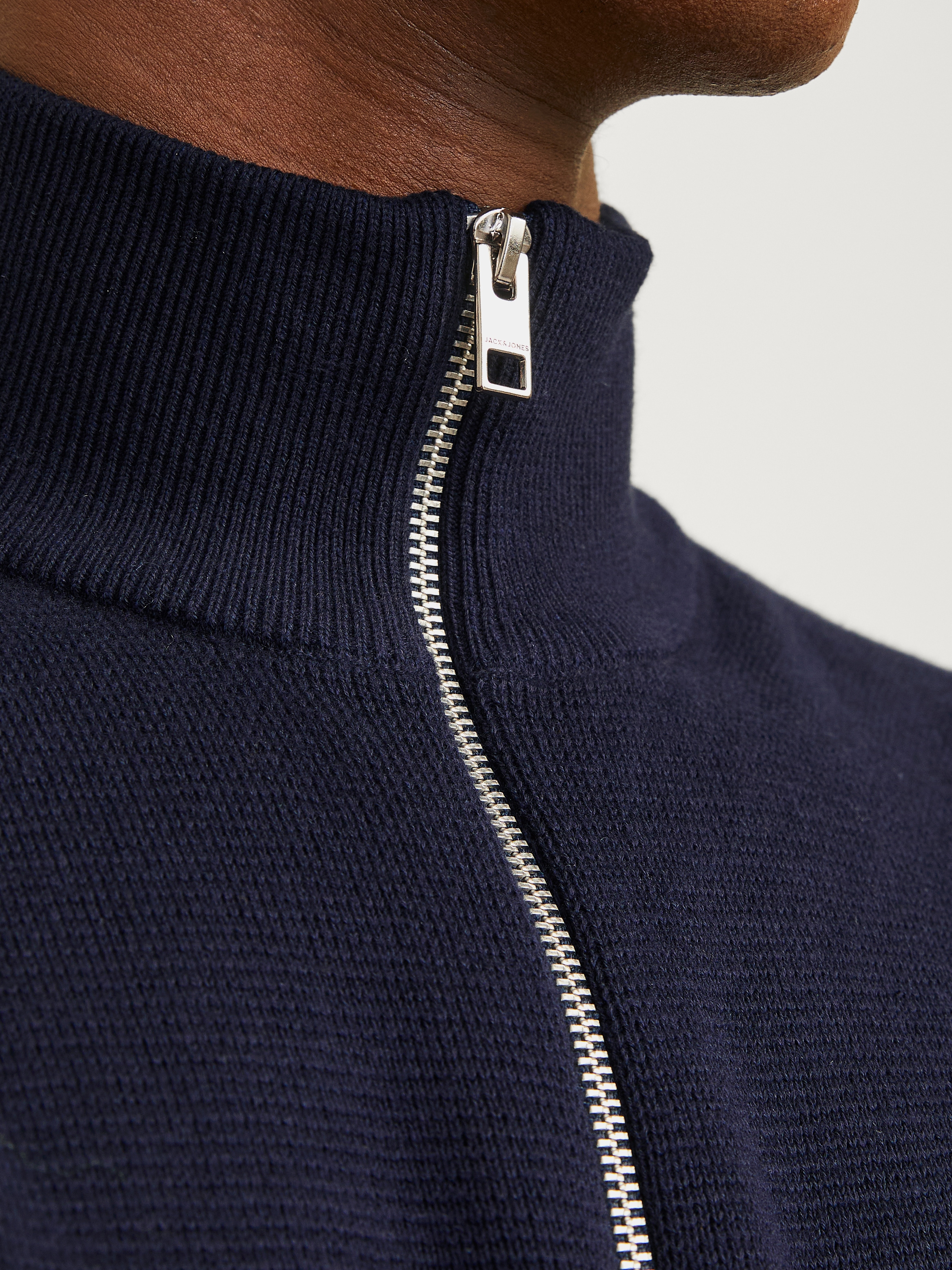 Jack & Jones Troyer »JPRBLAMILANO STITCH KNIT HALF ZIP SN«, mit kurzem Reissverschluss
