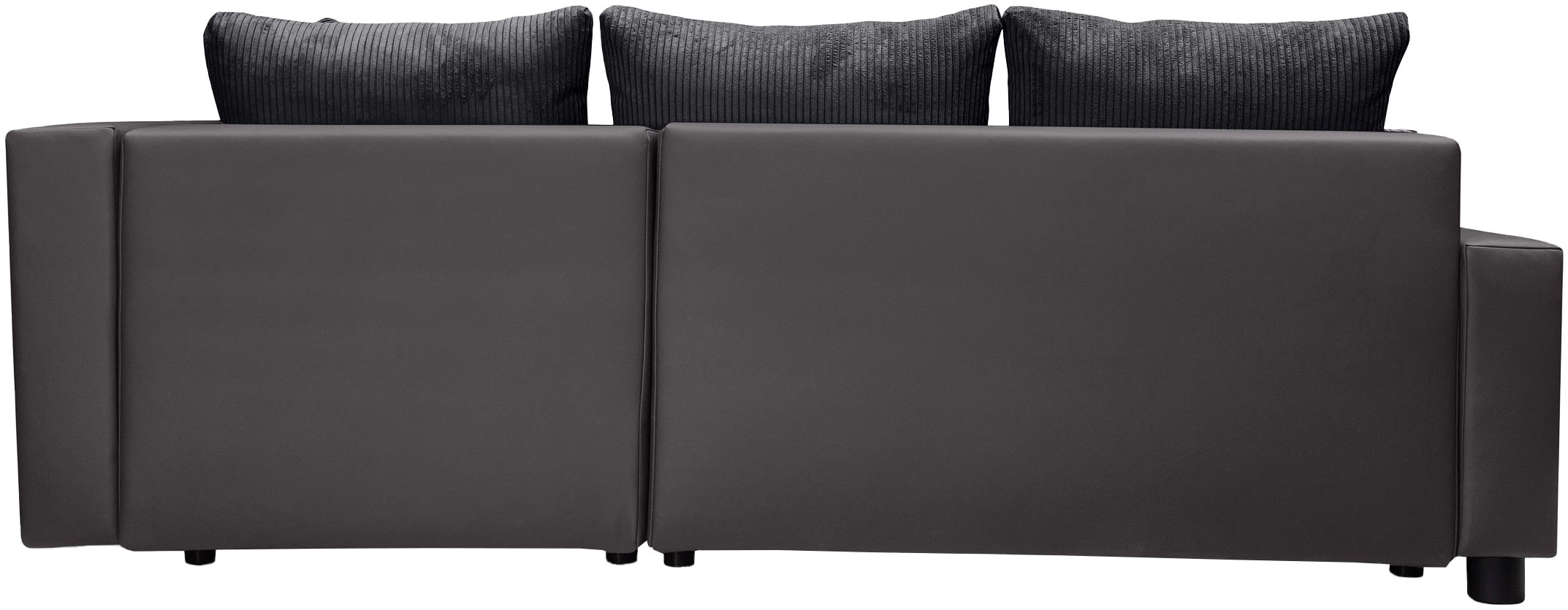 COLLECTION AB Canapé d'angle »Parma L-Form, B: 224 cm« fonction couchage, coffre de rangement et 2 coussins décoratifs, ressort ensaché