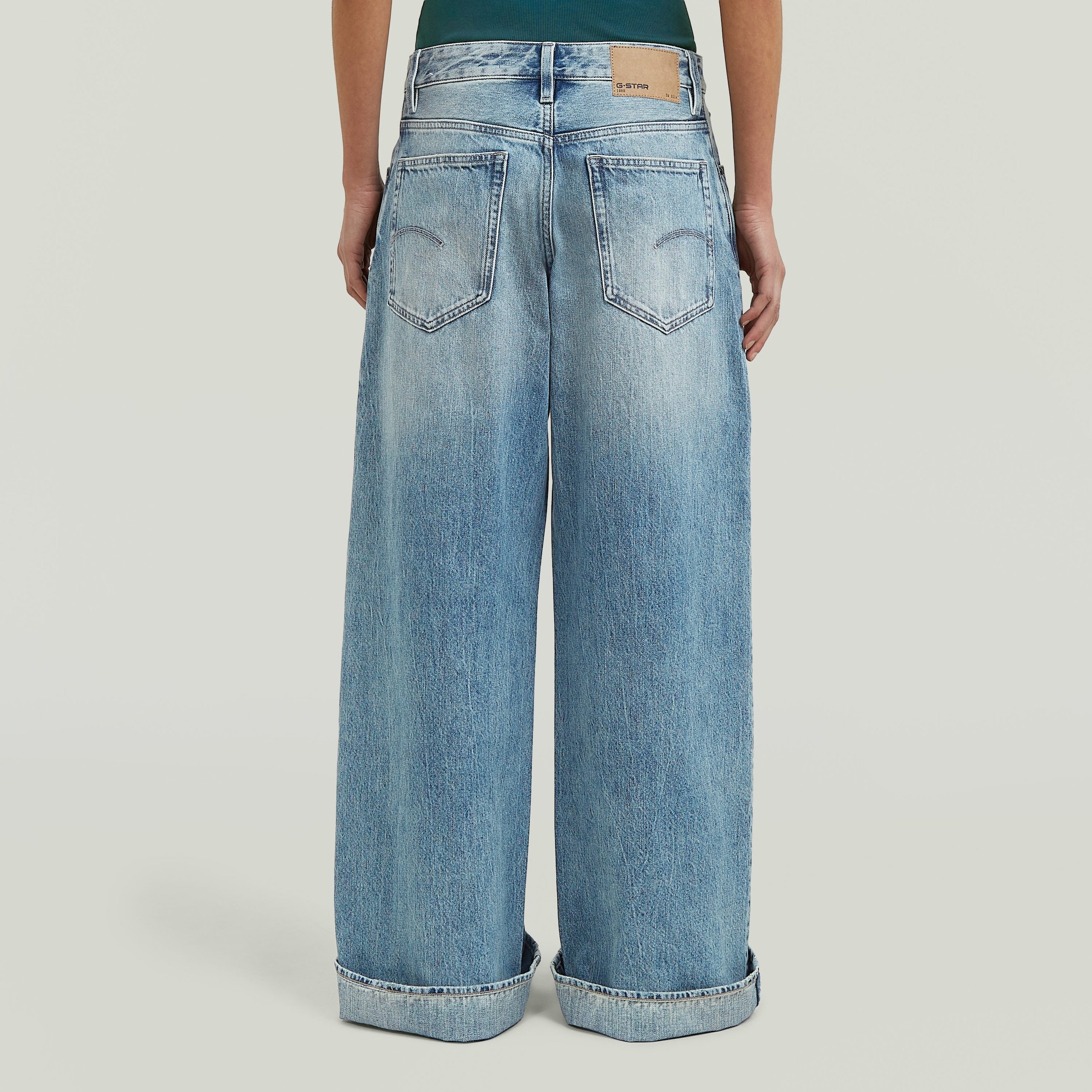 G-STAR Loose-fit-Jeans »Roxx Wide Wmn« mit Umschlagsaum