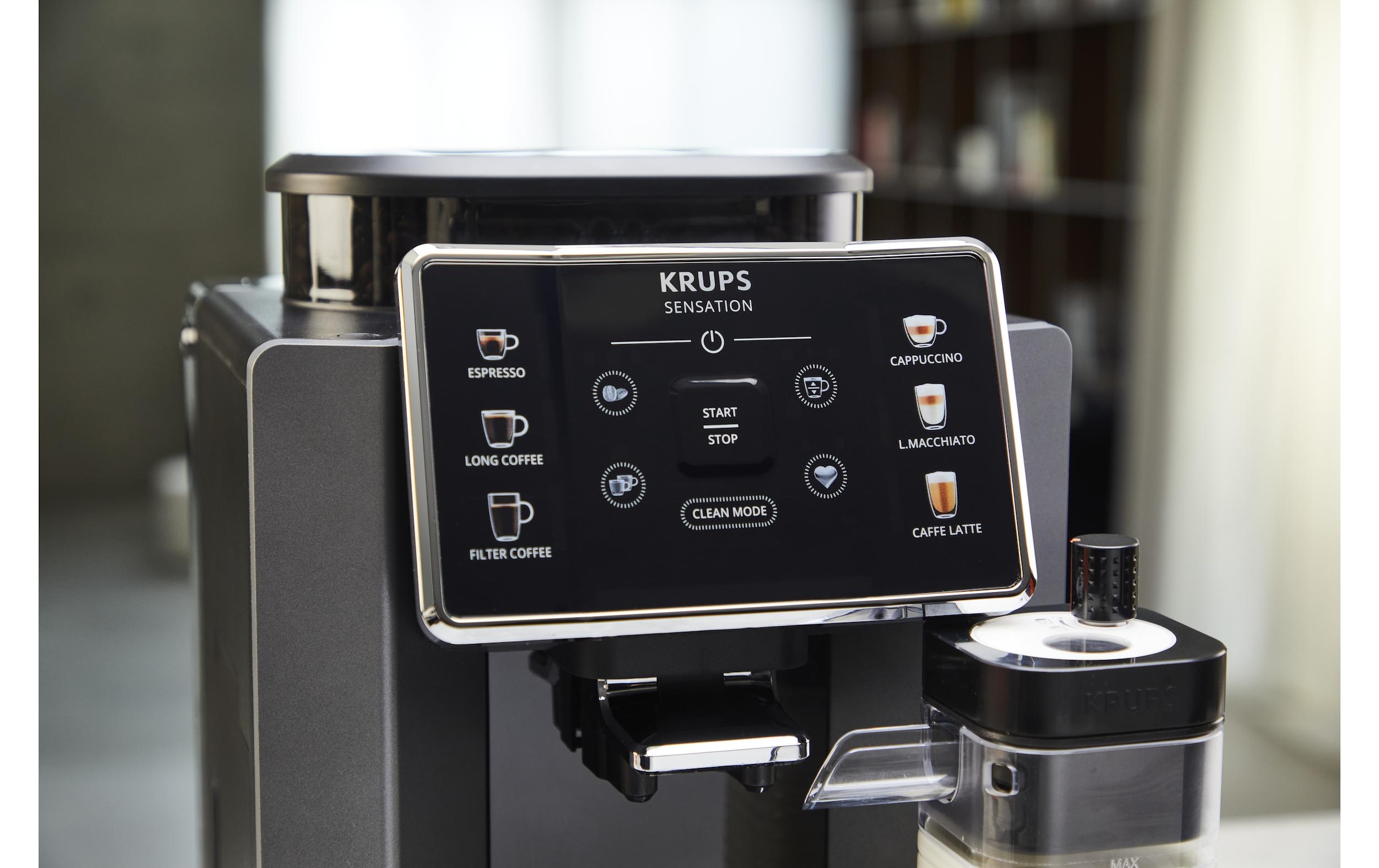 Krups Machine à café automatique »EA9129 Sensation Milk« 6 Kaffee- und Milchspezialitäten, aut. Reinigung, Metall-Brühgruppe