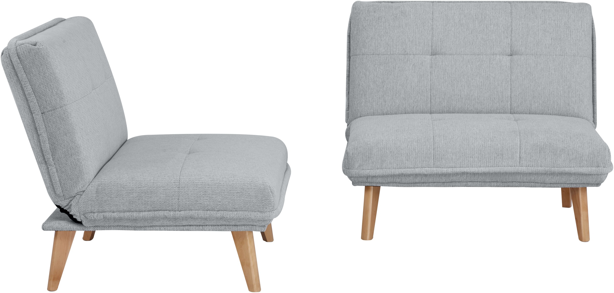 INOSIGN Sessel »DELANEY Schlafsofa, bestehend aus 2 Modulen, mit Schlaffunktion« Bettsofa, Schlafsessel, Klappsofa, erweiterbar, in Webstoff