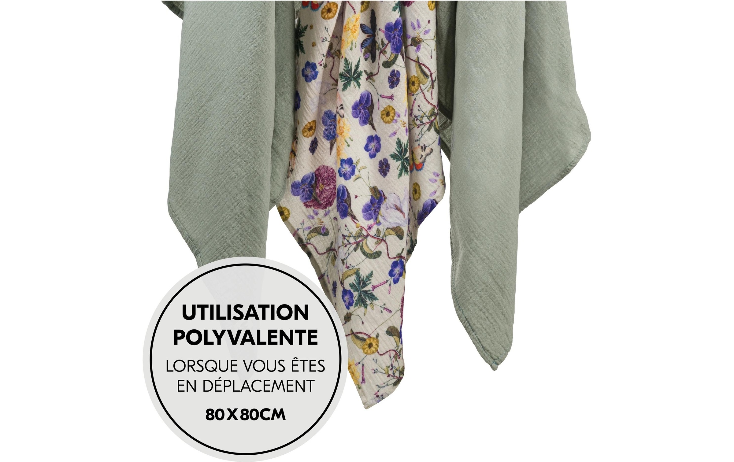 Hauck Schnuffeltuch »Cuddle N Clean 3Set Sage-Beige-Floral« 3 tlg.