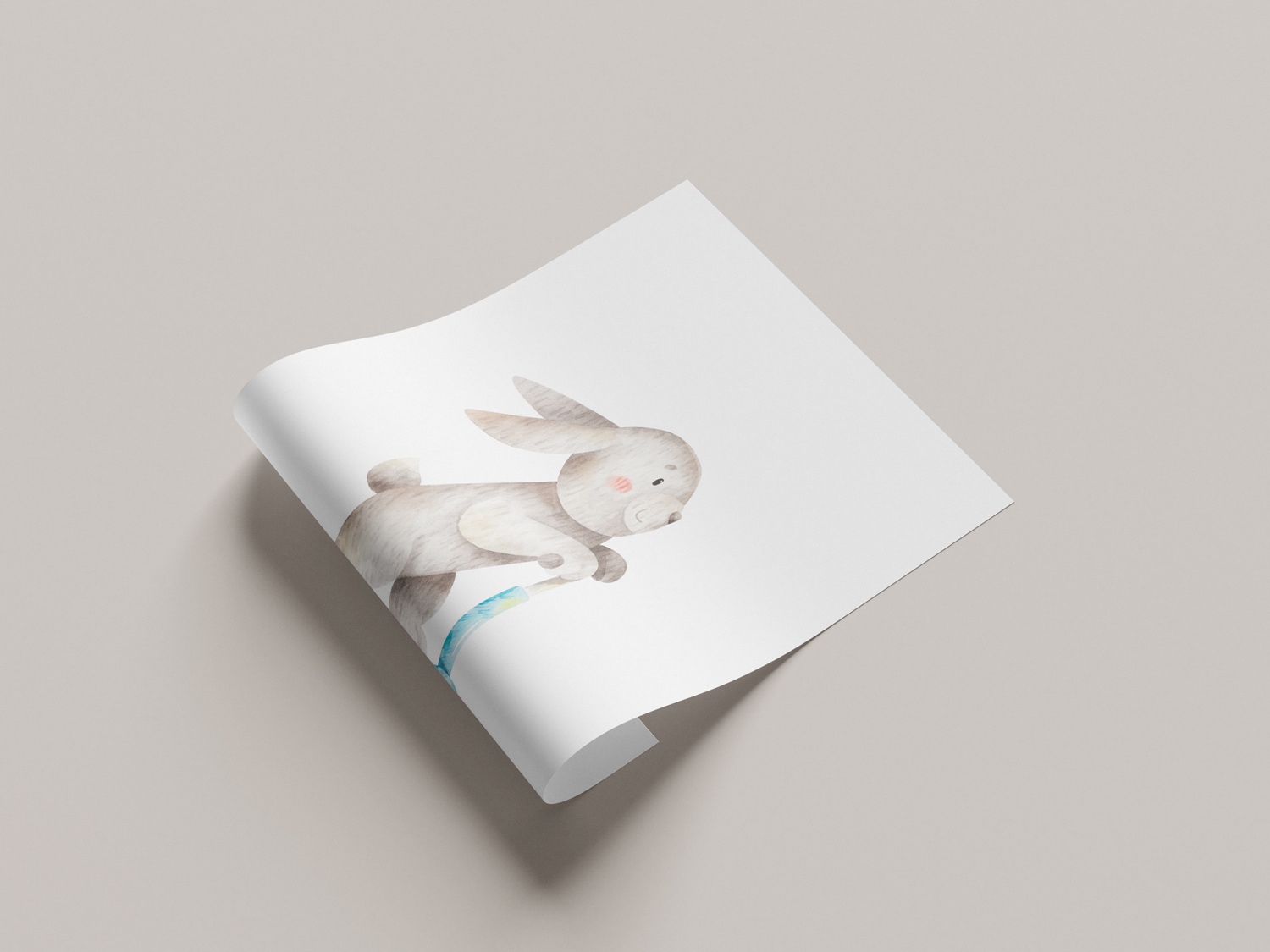 Lüttenhütt Bild mit Rahmen »oder Poster, Hase auf Roller« Fantasy | Tiere 1 Stk. tlg. HD Premium Druck
