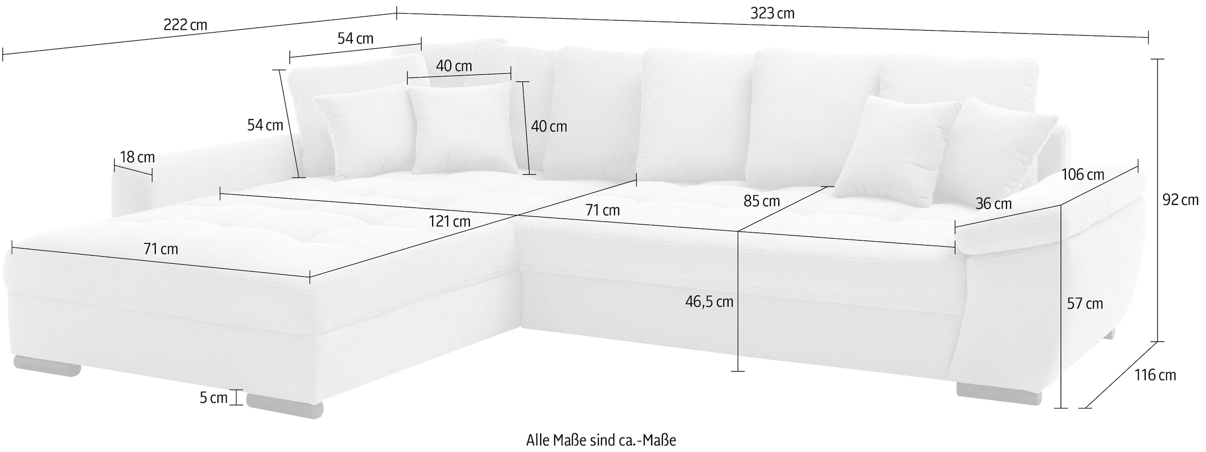 Mr. Couch Canapé d'angle »Richmond, L-Form«