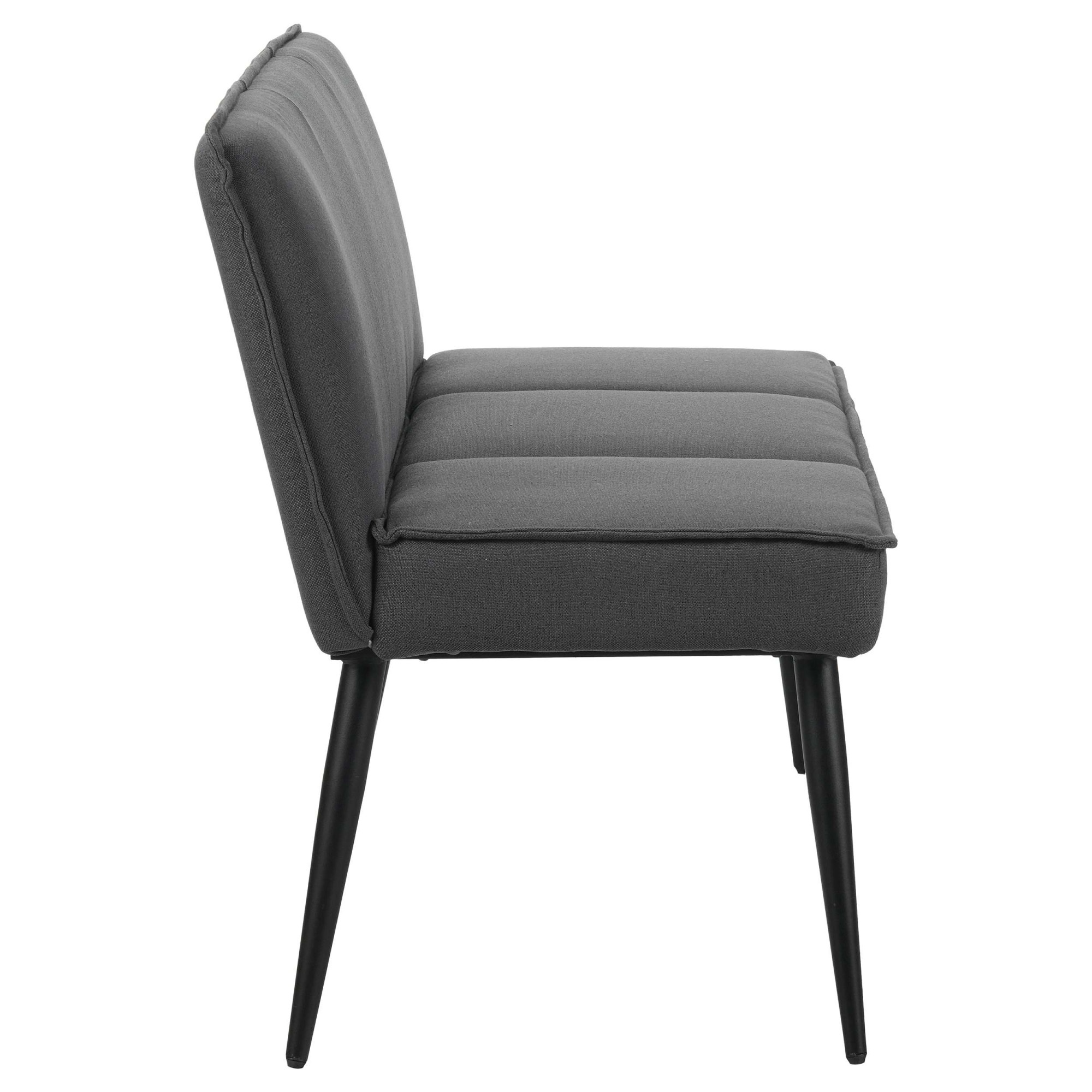 GOODproduct Banc de salle à manger »Ianna« schwarze Metallbeine, pflegeleichtem Webstoff Bezug, Breite 140 cm