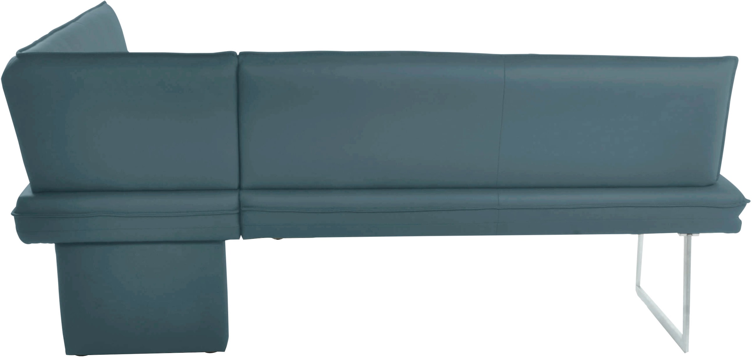 K+W Komfort & Wohnen Banc d'angle avec couture sellier et patin étroit, jambe longue droite ou gauche