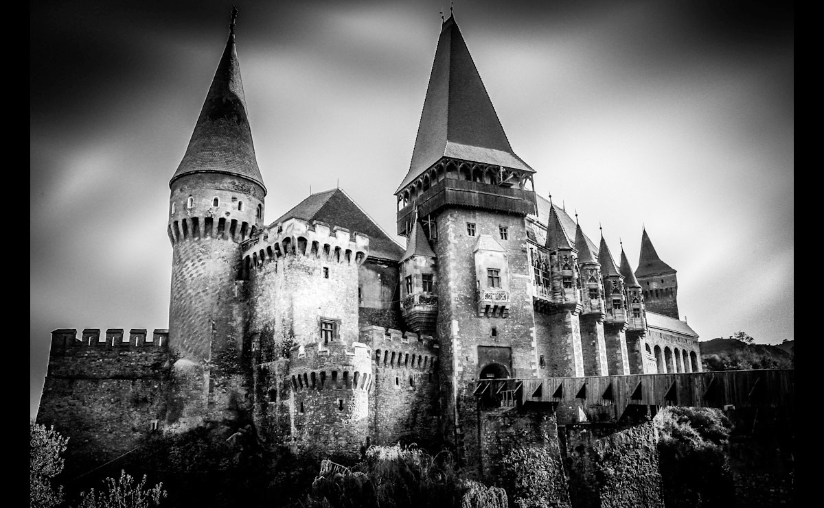 Papermoon Papier peint photo »Burg Schwarz& Weiss«