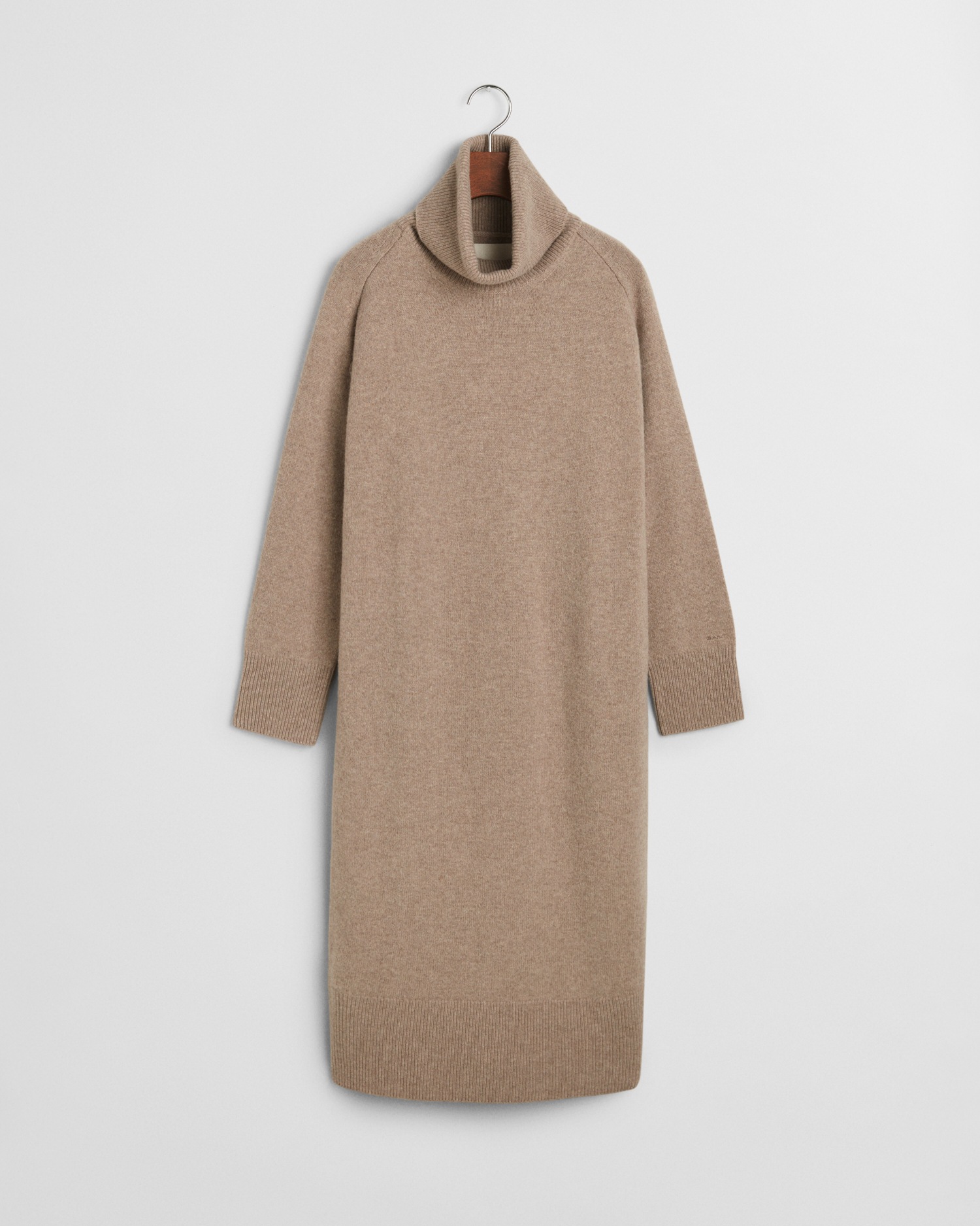 Gant Midikleid »HERRINGBONE DETAIL ROLLNECK DRESS« mit Rollkragen