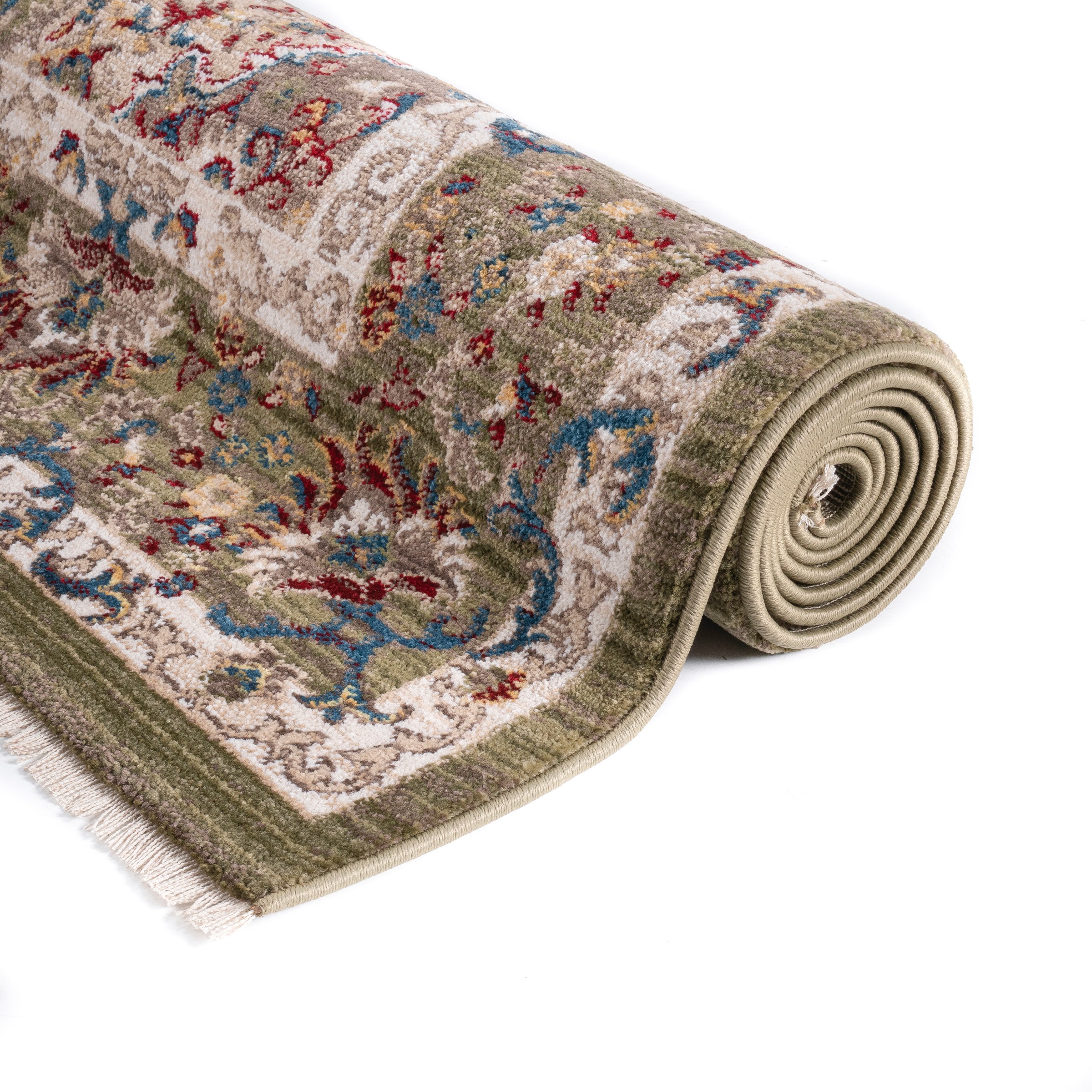 GOODproduct Tapis »Molvio, mit & ohne Fransen« Rectangulaire 18 mm Höhe Orient-Optik, Vintage Design, weich, Wohnzimmer, Schlafzimmer