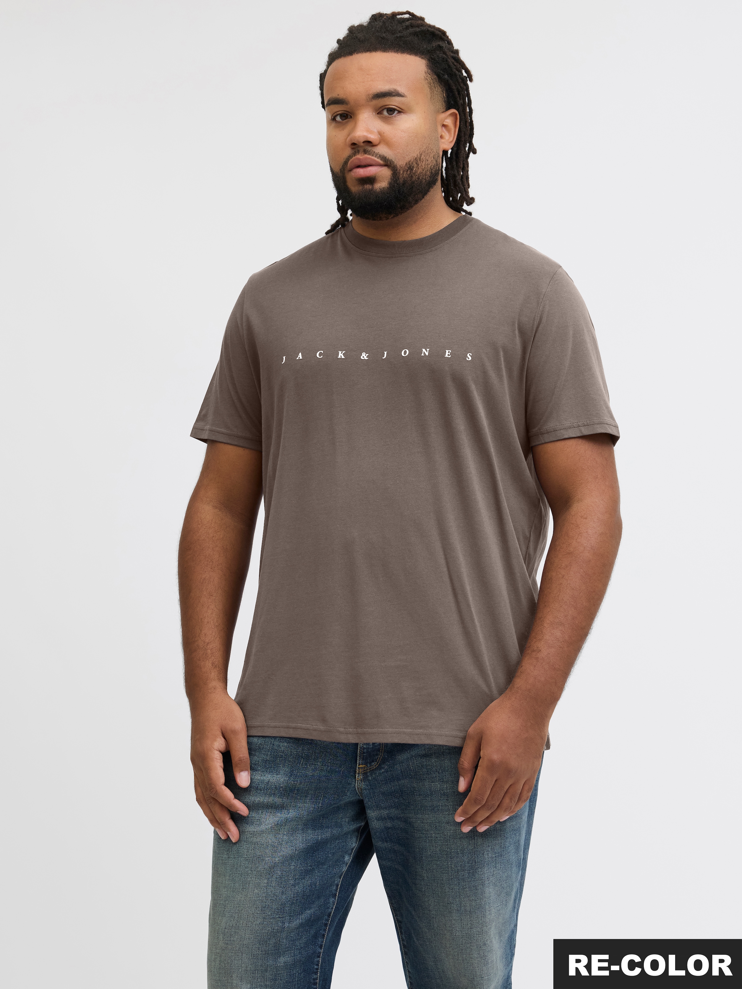 Jack & Jones PlusSize Shirt à col rond »JJESTAR JJ TEE SS NOOS PLS« Baumwolle, regular fit