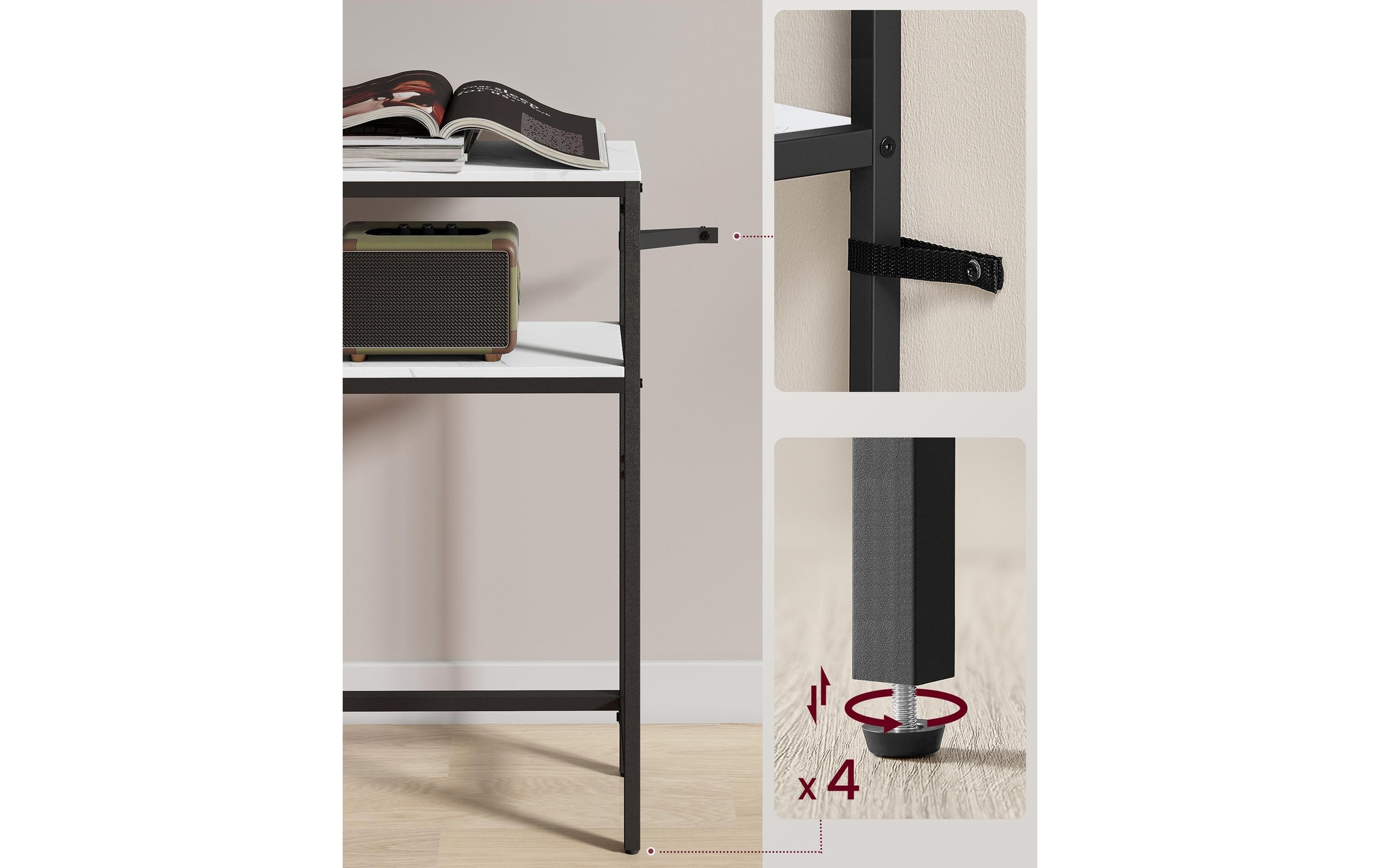 VASAGLE Table console »80 x 80 cm«