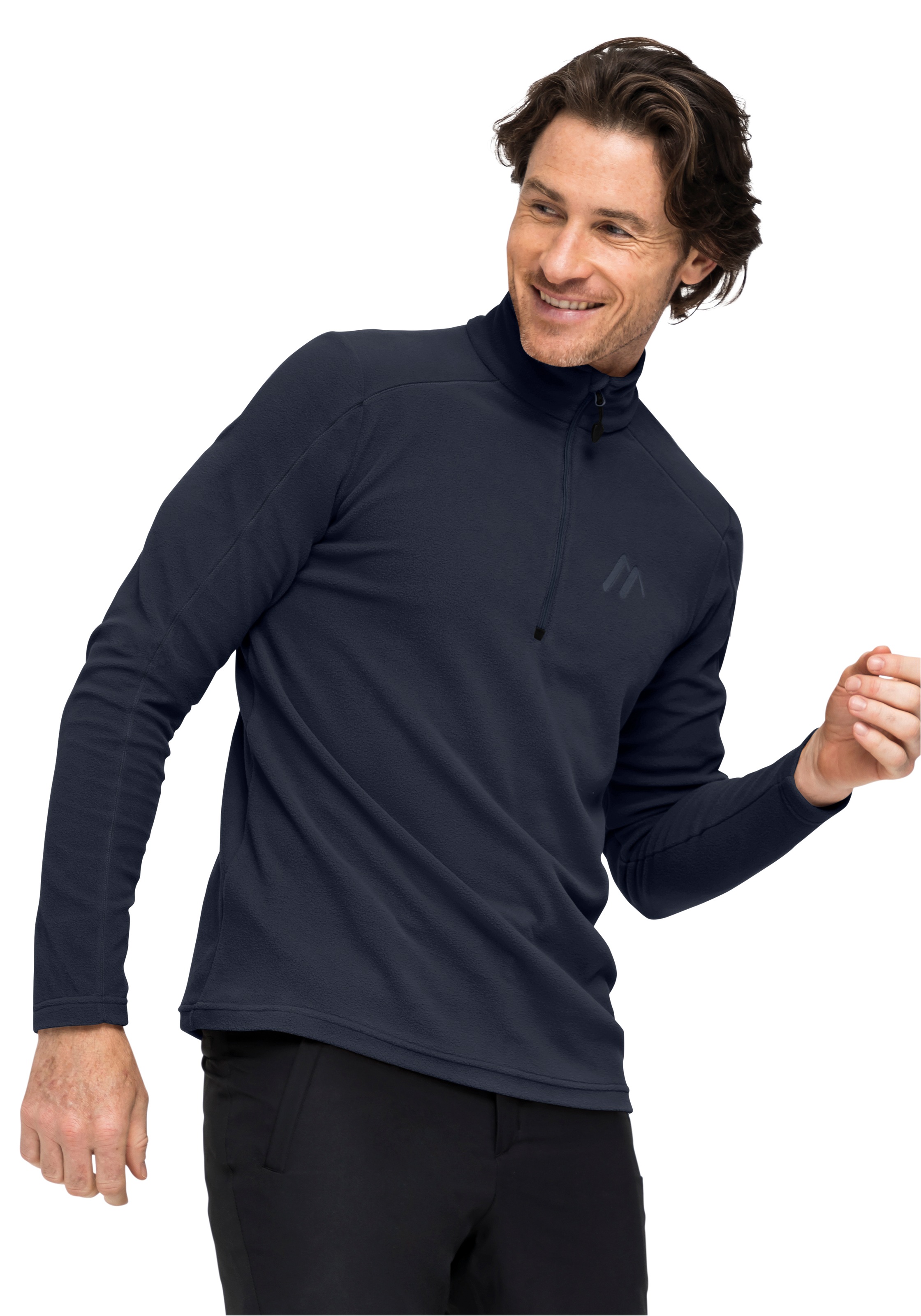 Maier Sports Fleecepullover »Dennis«, Herren Fleece, funktioneller Midlayer, Half-Zip, Regular Fit
