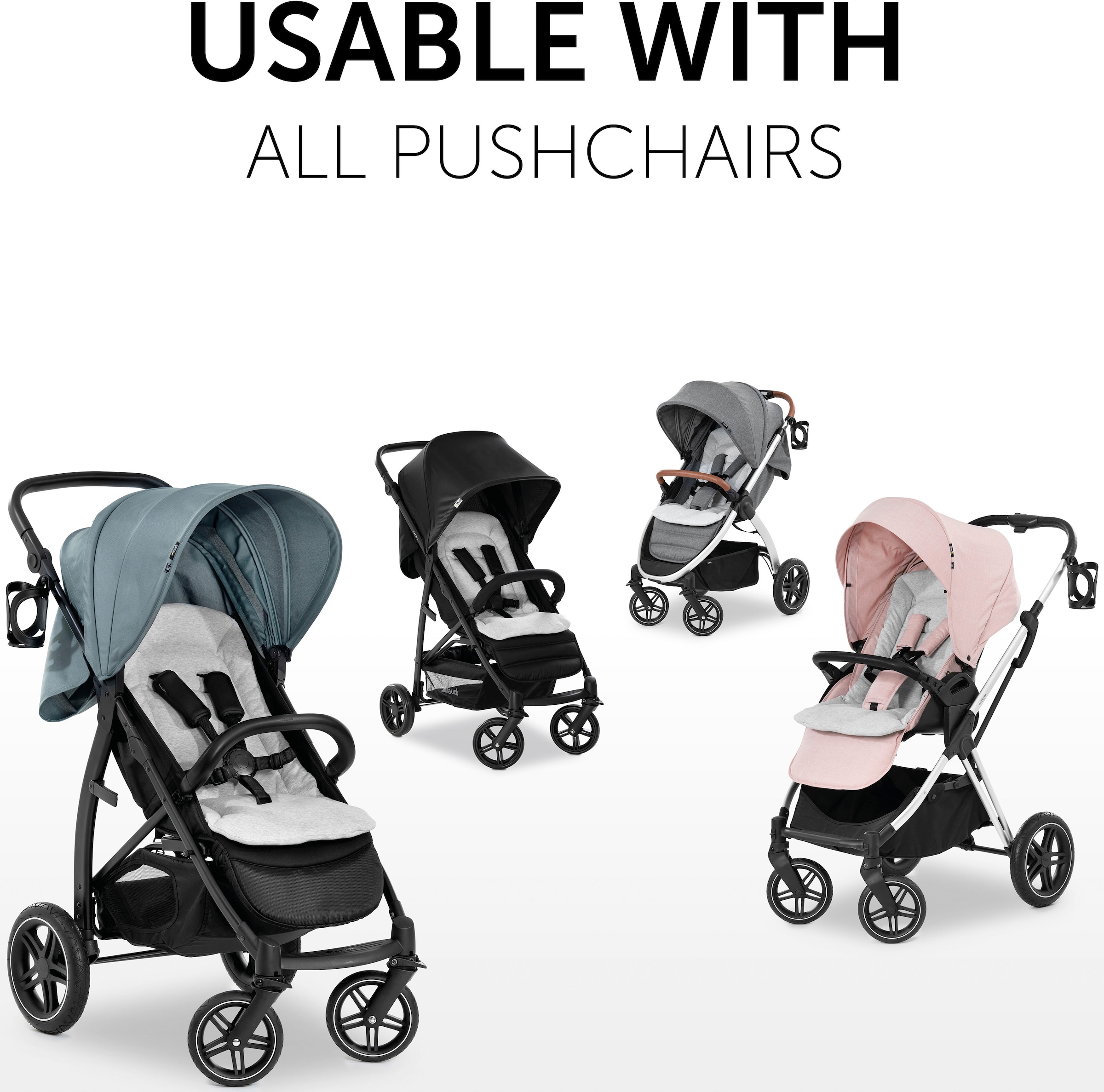 Hauck Kinderwagen-Sitzauflage »Seat Liner, Light grey« auch für Buggys geeignet