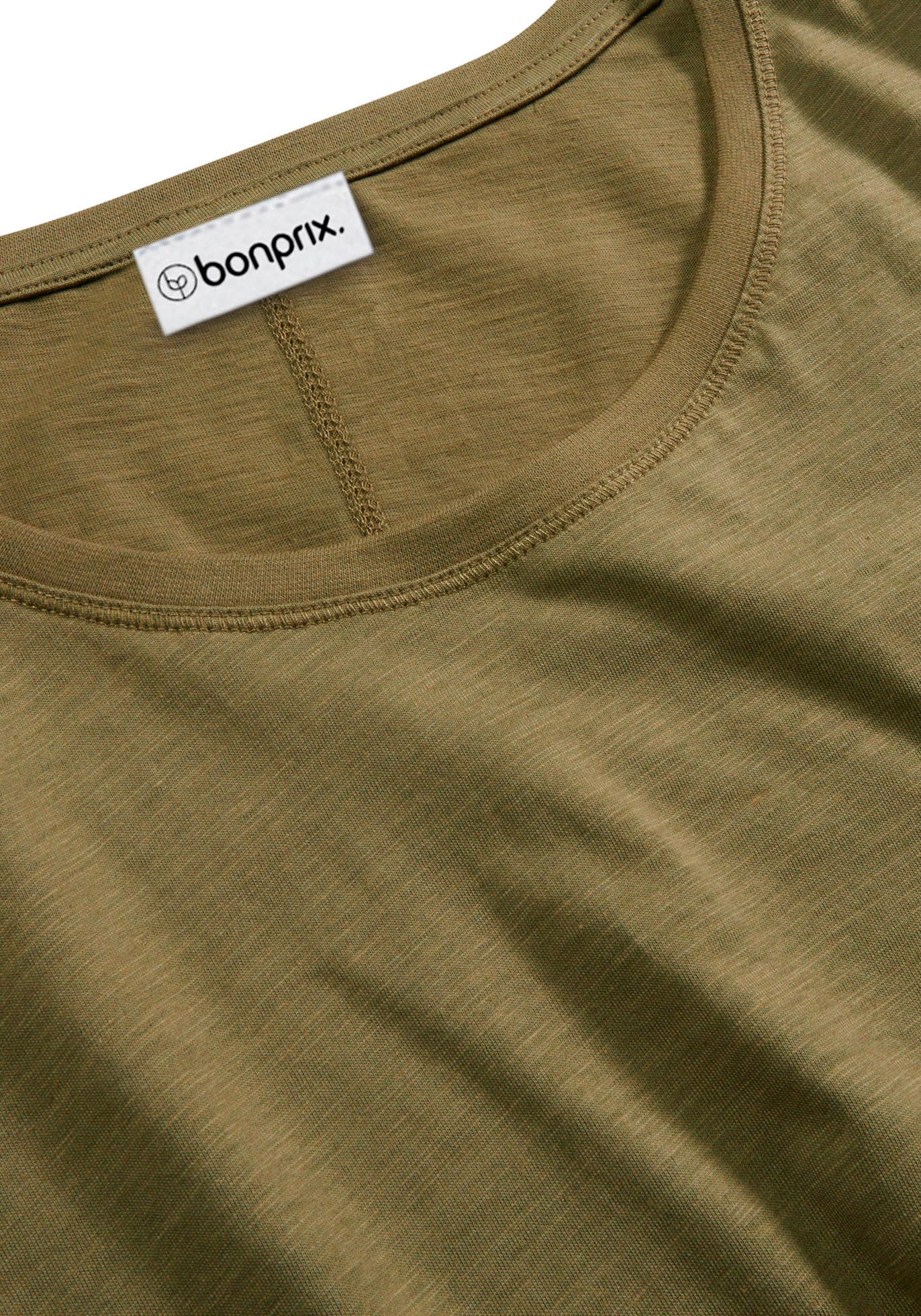 bonprix T-shirt à manches longues »Langarmshirt aus reiner Baumwolle« lockere Passform, Langarm-Design, abgerundeter Saum, aus Baumwolle