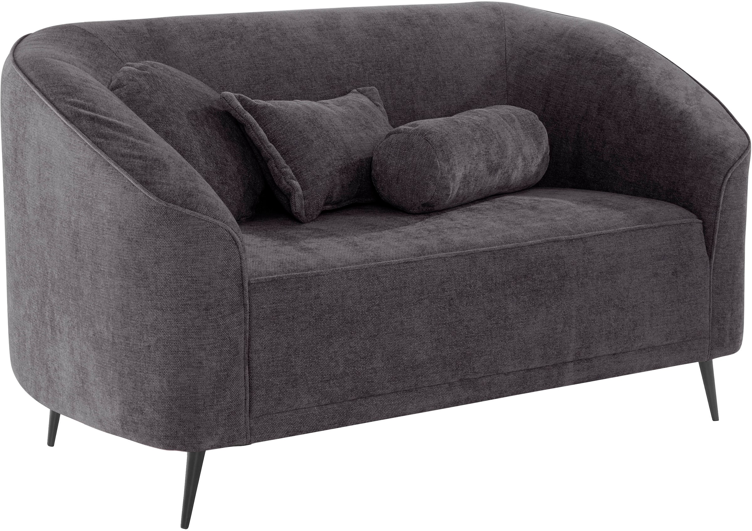 Leonique 2-Sitzer »Ashly« in 3 Bezugsvarianten, Bouclé, Samtoptik und Struktur weich.