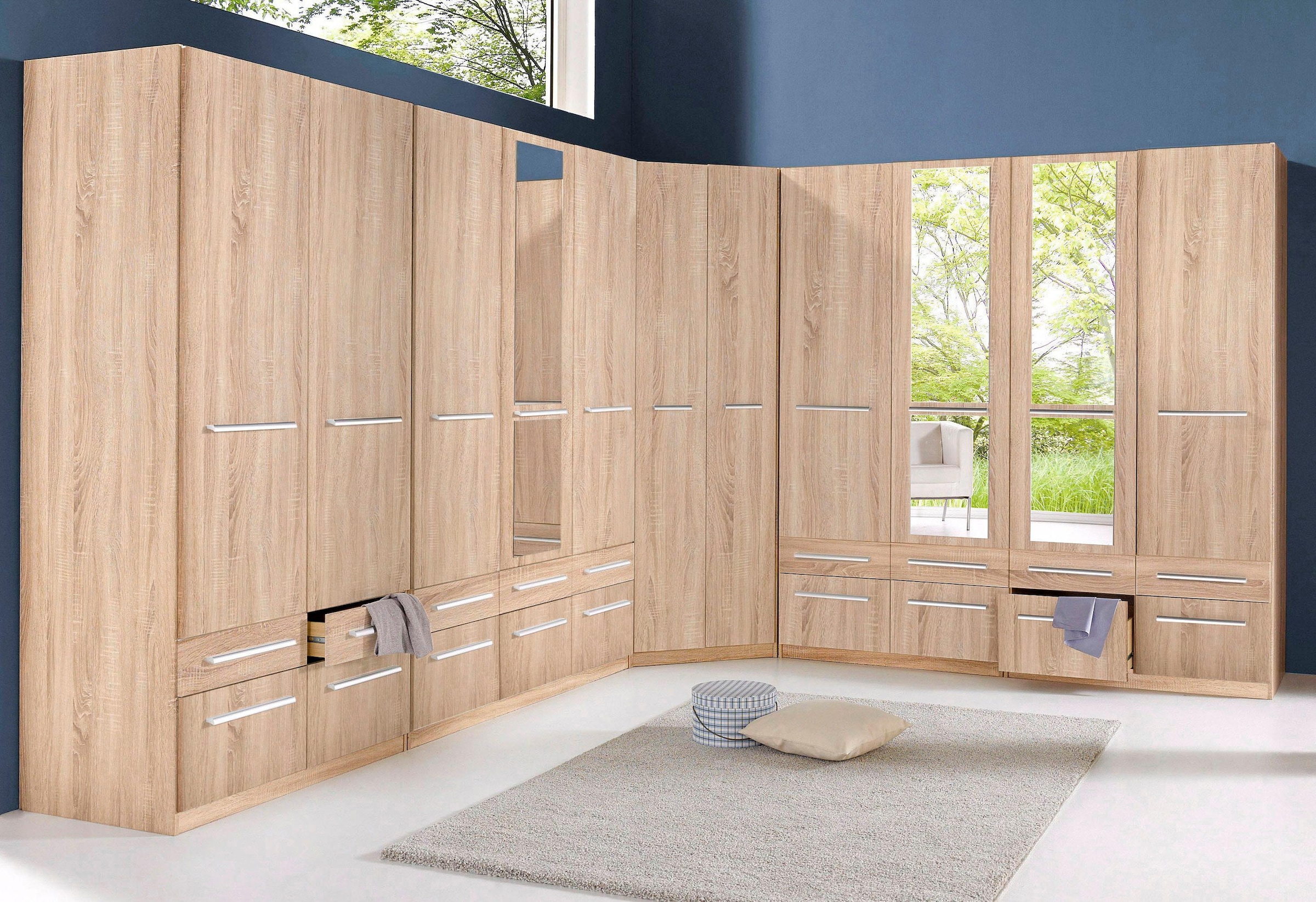priess »Barcelona Kleiderschrank Ecklösung Raumwunder« in 2 Tiefen Schrank Eckschrank Garderobe