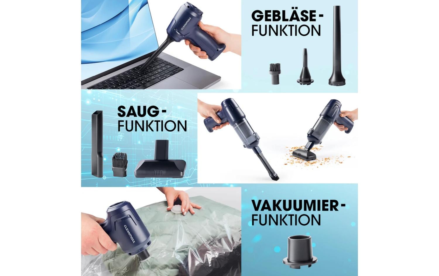 CLEANmaxx Akku-Handstaubsauger »CLEANmaxx Akku-Handsauger 16535 Dunkelblau«