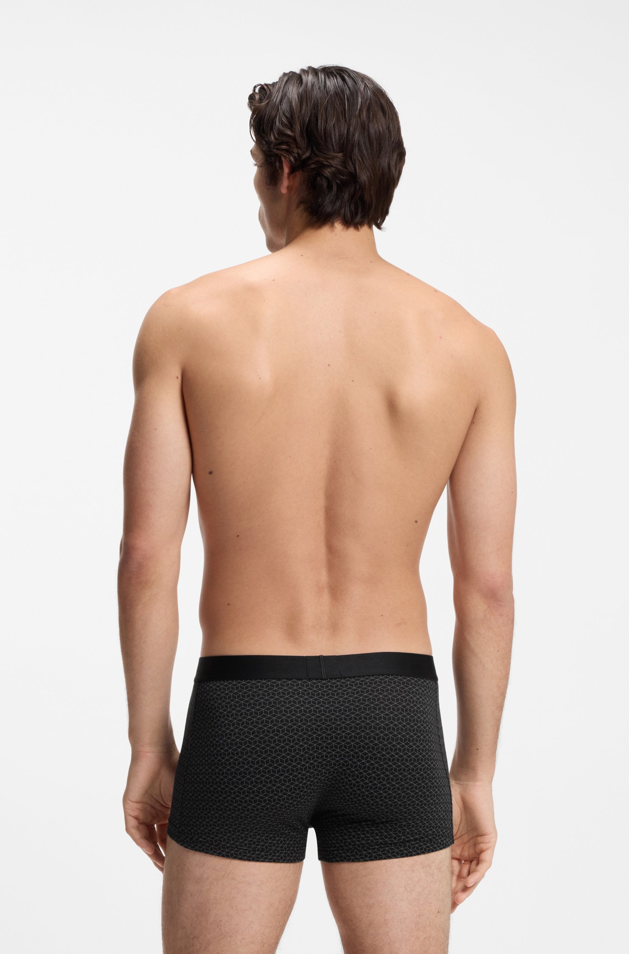BOSS Tronc »Trunk 3P BOSS ONE« 3 cuis hauteur de ceinture moyenne, 1x à motifs, 2x unicolores