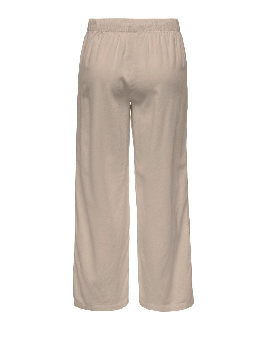 ONLY Culotte »ONLGOA MW LIN BL PULL-UP CULOTTE CC PNT«  mit Leinen