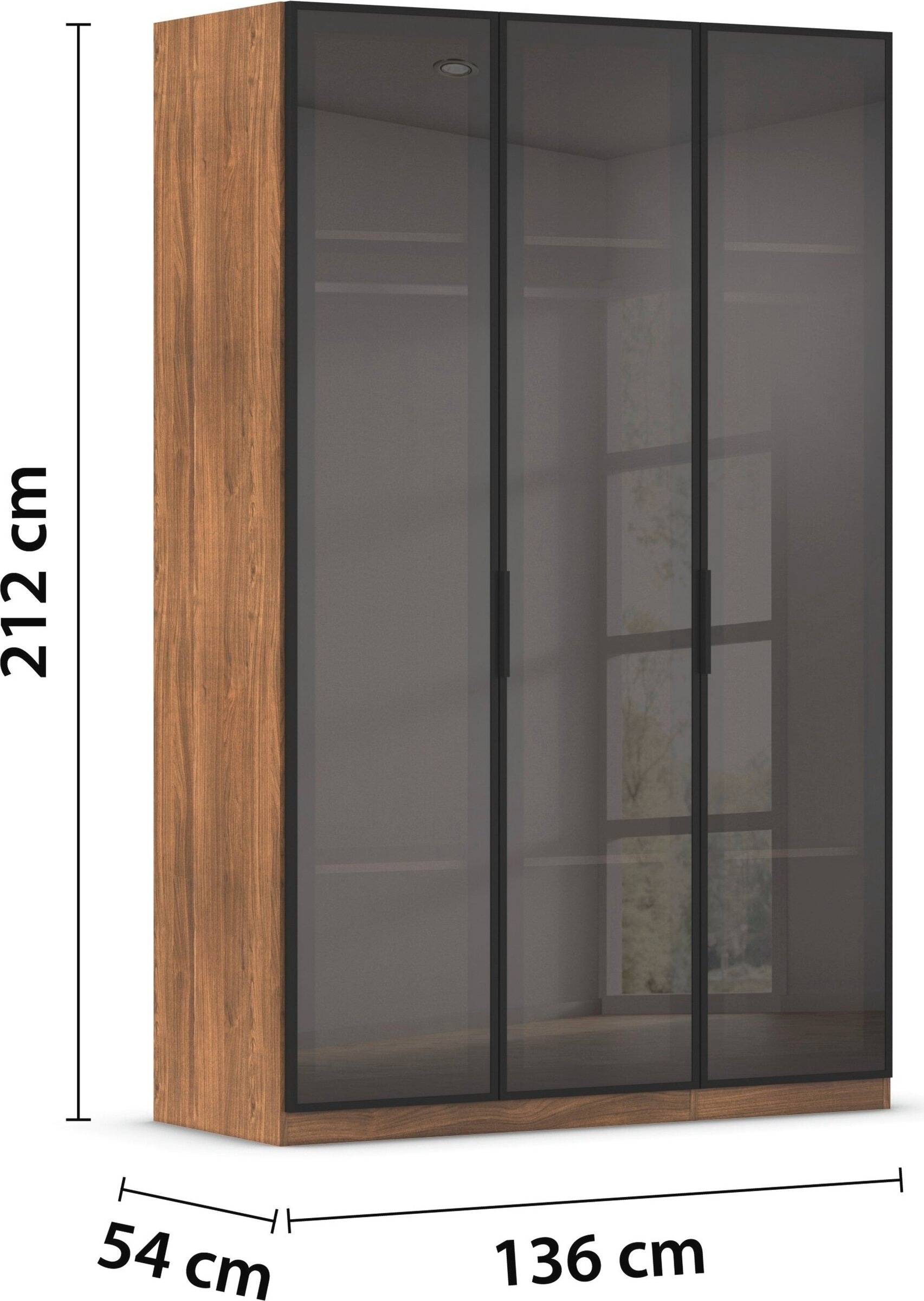 GOODproduct Kleiderschrank »Schrank Möbel Schlafzimmer Garderobe Mietswohnung WELTNEUHEIT NYLLA« PATENTIERTES SCHNELLMONTAGESYSTEM mit Glasrahmentüren MADE IN GERMANY