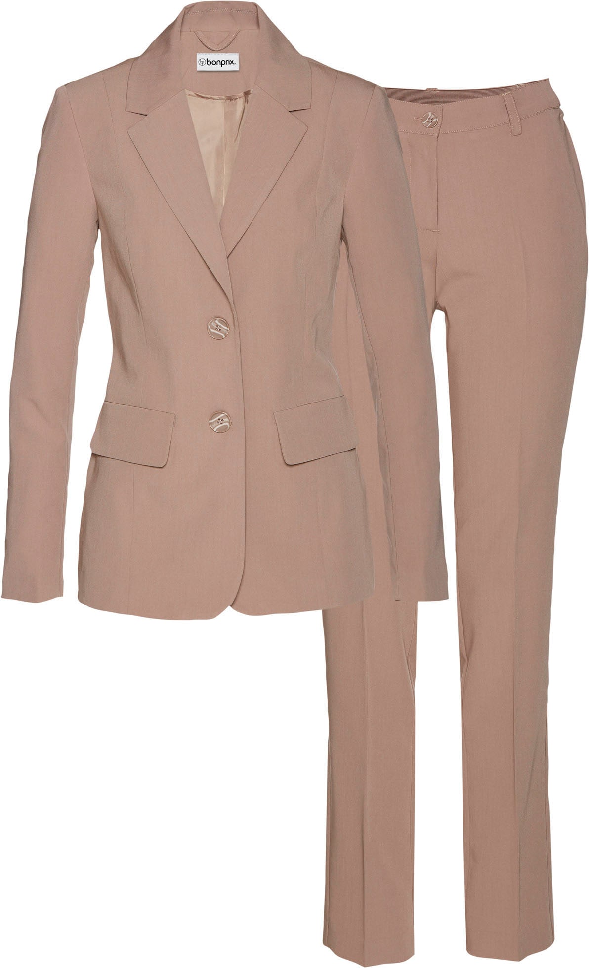 bonprix Hosenanzug »Hosenanzug 2-tlg« Set, 2 tlg. regular fit Regular Fit, mit Elasthan-Anteil, verschiedene Konfektionsgrössen
