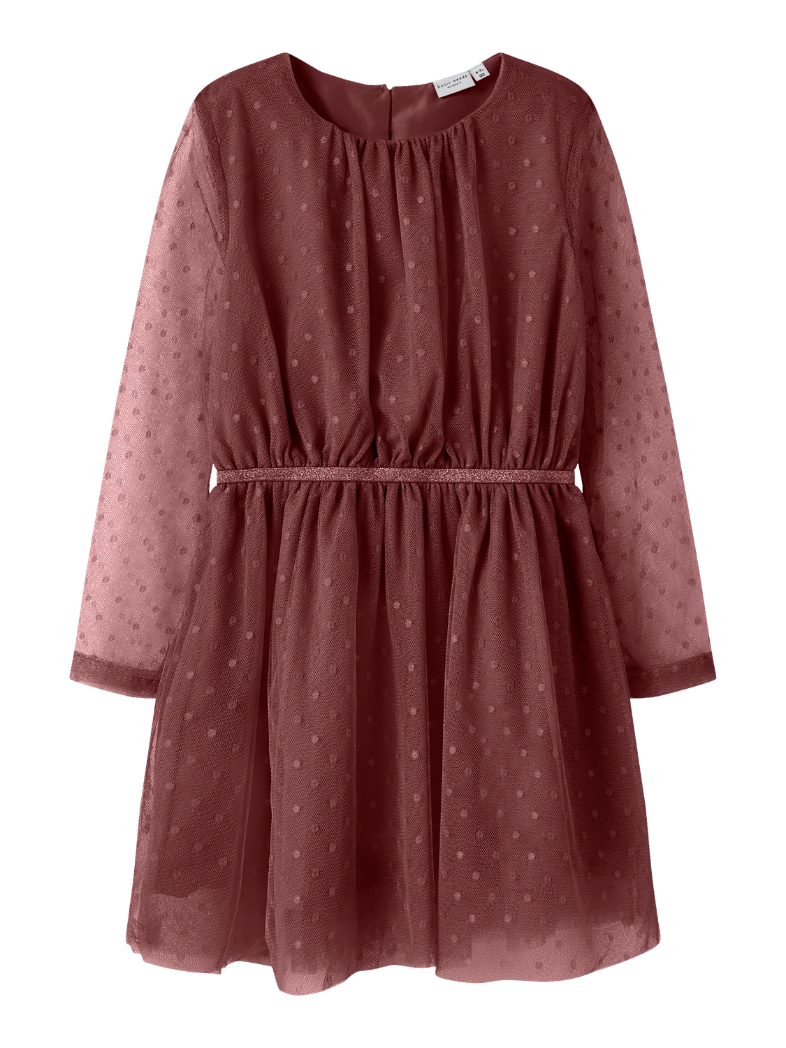 Name It Minikleid »NKFVABOS LS DRESS NOOS« elastische Taille, Glitzer - Effekt