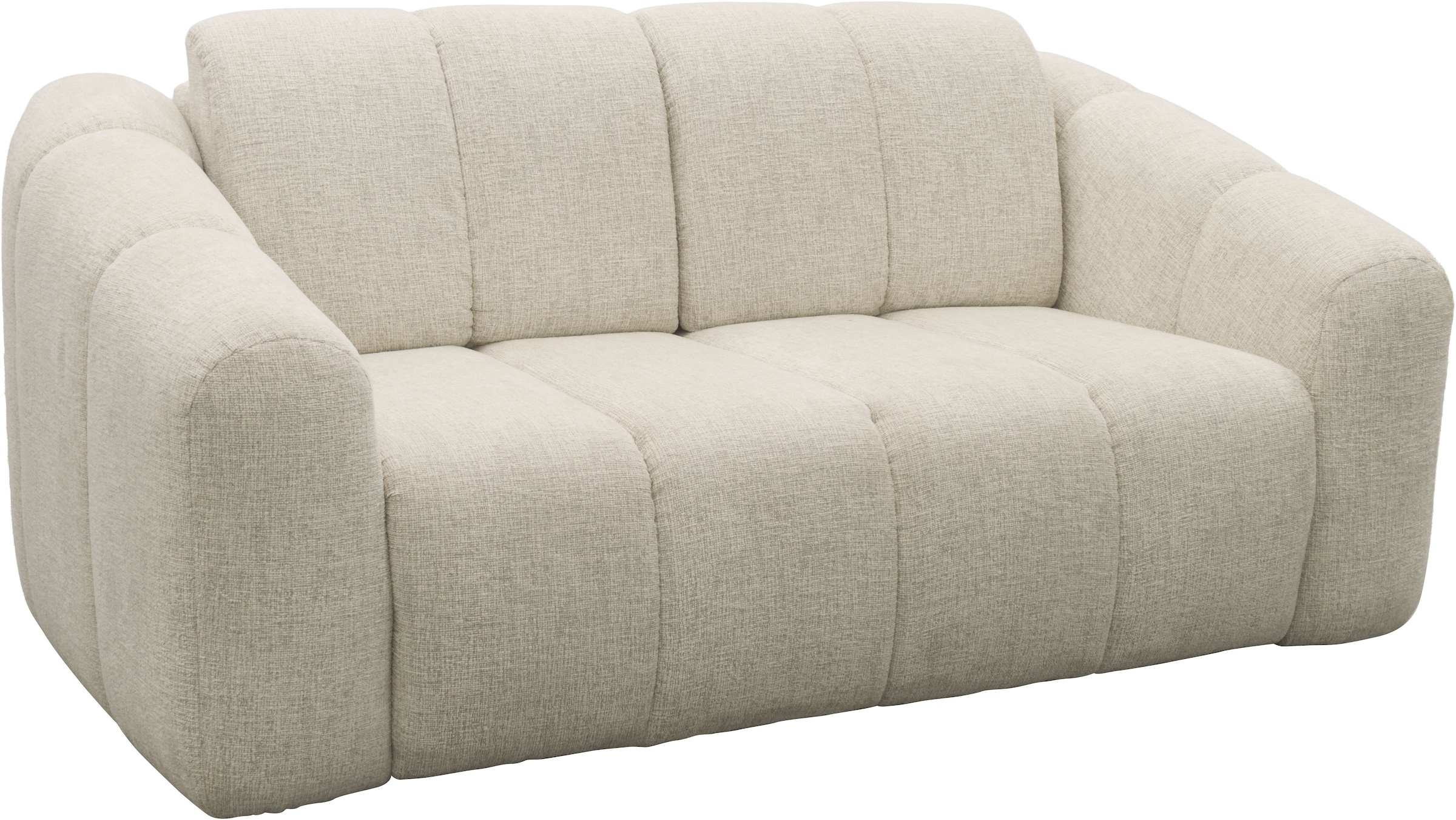 DOMO collection Schlafsofa »Lymra, 192 cm breit, organische Form mit vertikalen Absteppungen« Mit Schlaffunktion