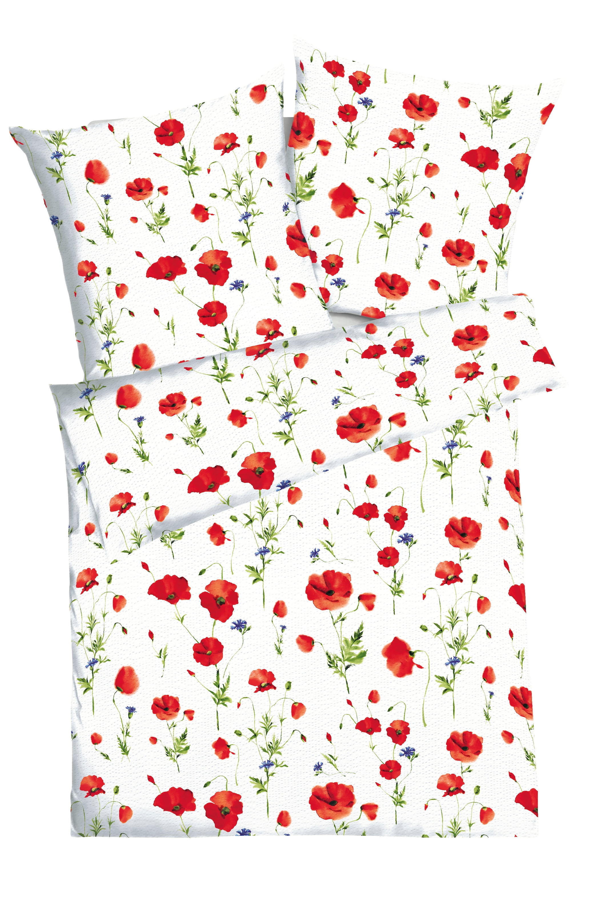 Kaeppel Linge de lit »Sommermohn« 2 Avec des coquelicots