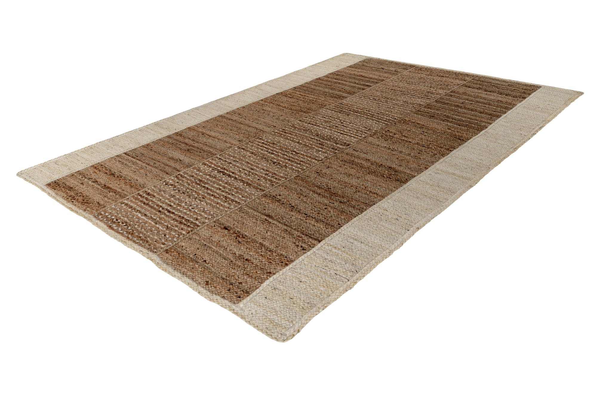 Kayoom Teppich »Cozy Bliss 470 Juteteppich« rechteckig 8 mm Höhe Kurzflor, Handgeknotet, Modernes Muster, Jute, Wohnzimmer