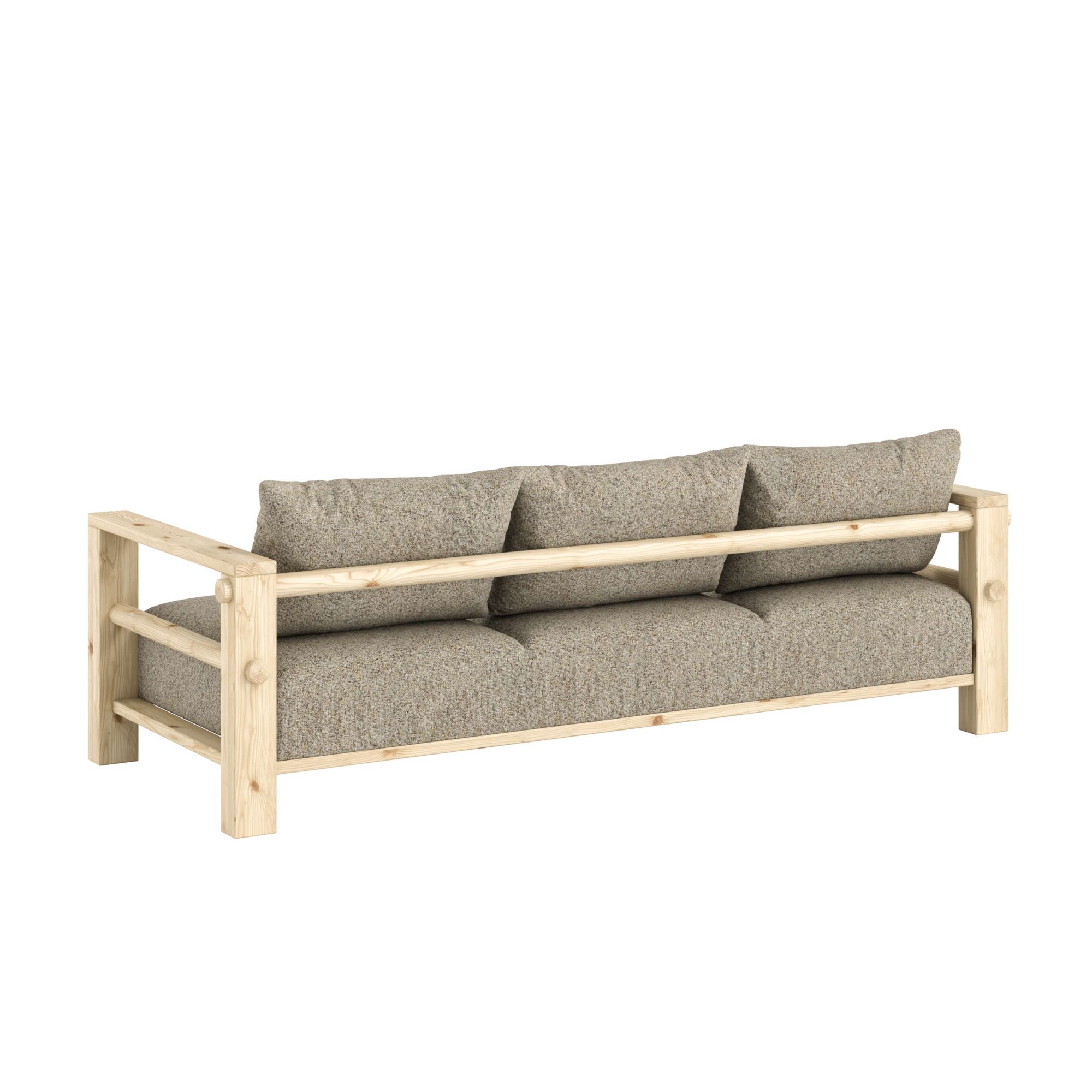 Karup Design Canapé »Bare Sofa, Schlafsofa mit Boxspring, 3-Sitzer, Couch, Bettfunktion« Matelas boxspring avec ressorts, 3 coussins dorsaux, fabriqué en Europe