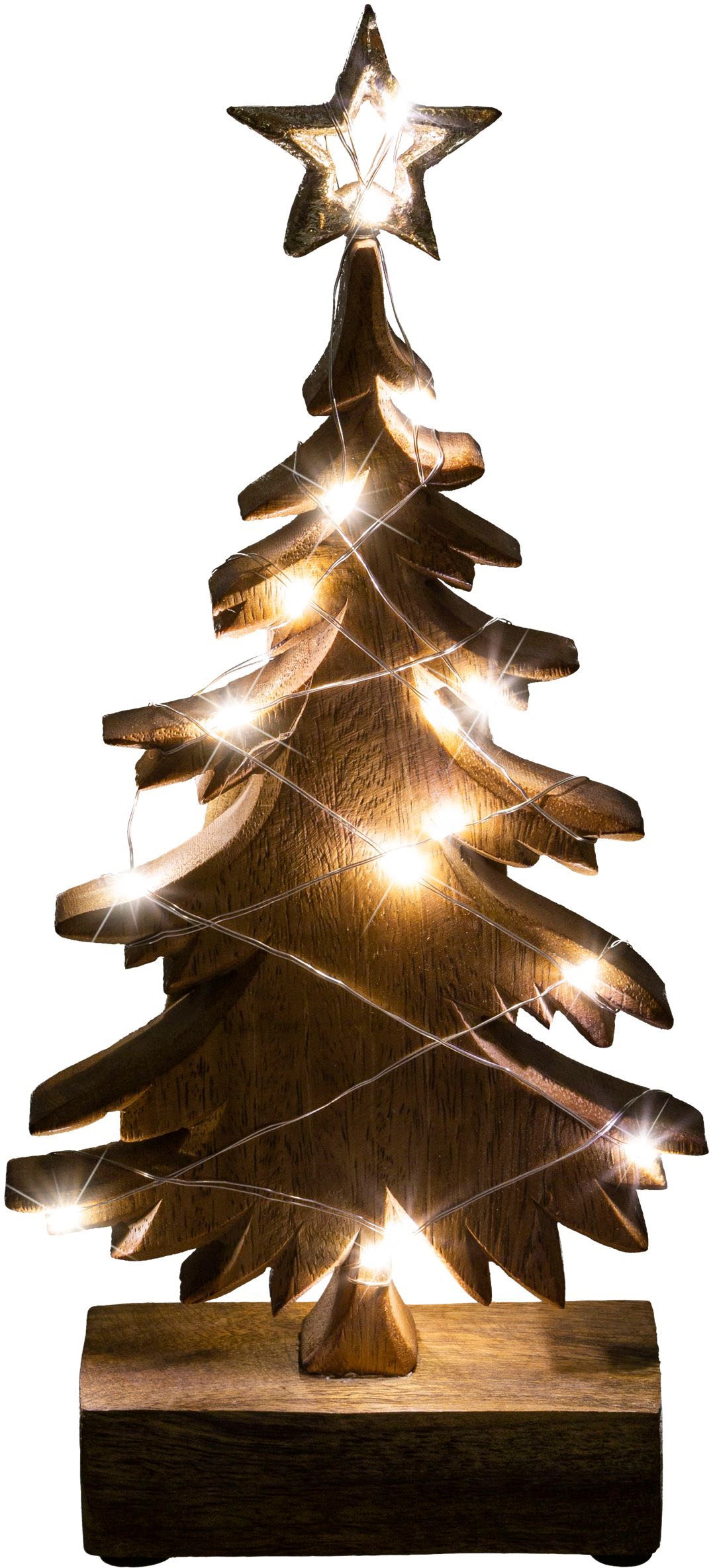 Creativ deco Figurine de décoration »LUMEN, Deko-Objekt Tannenbaum« Weihnachtsdeko, Batteriebetrieb