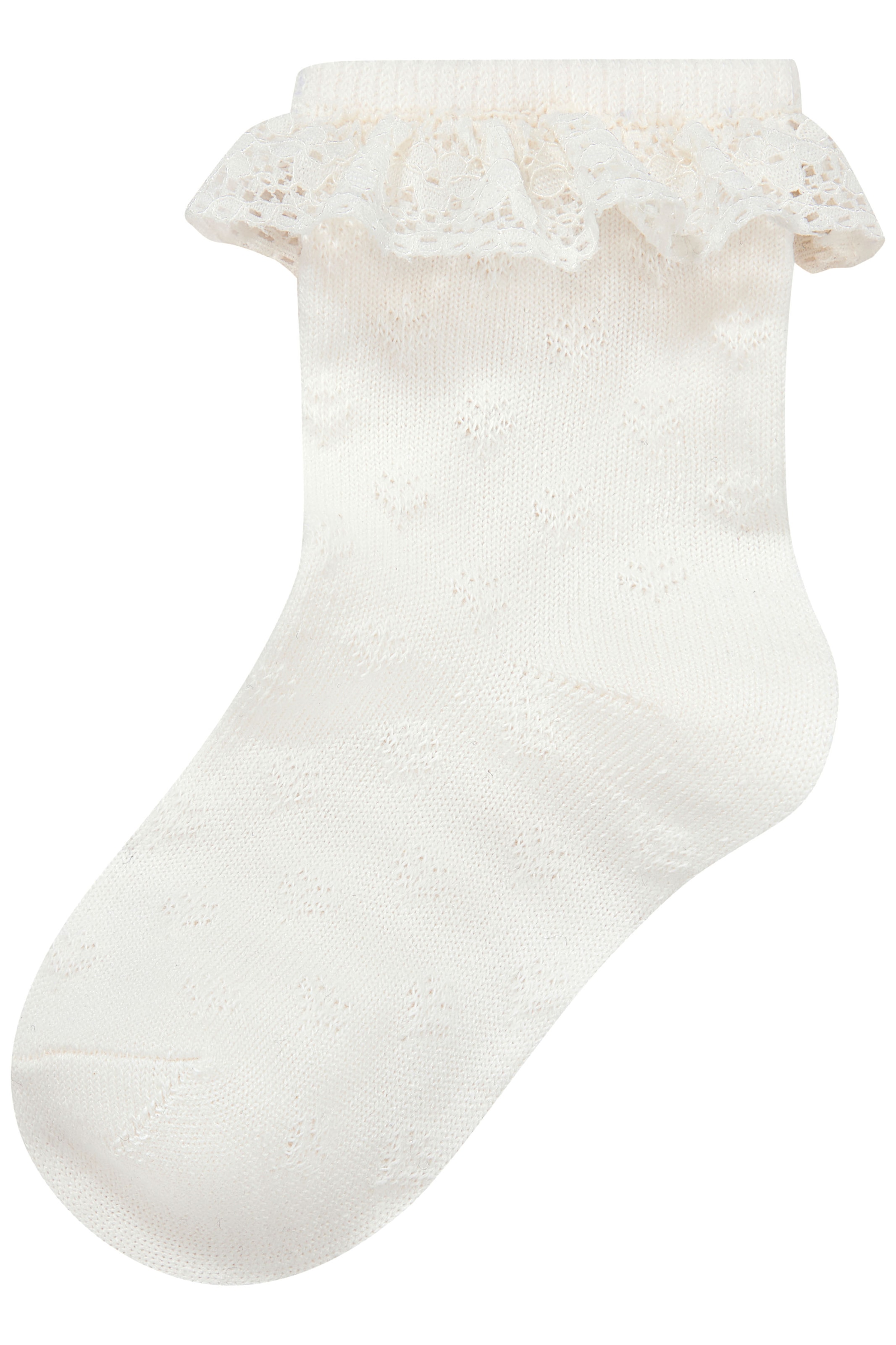 H.I.S Socken »Babysocken Ajour« Packung, 3 Paar tlg. mit feinem Ajour Strickmuster und kleiner Rüsche
