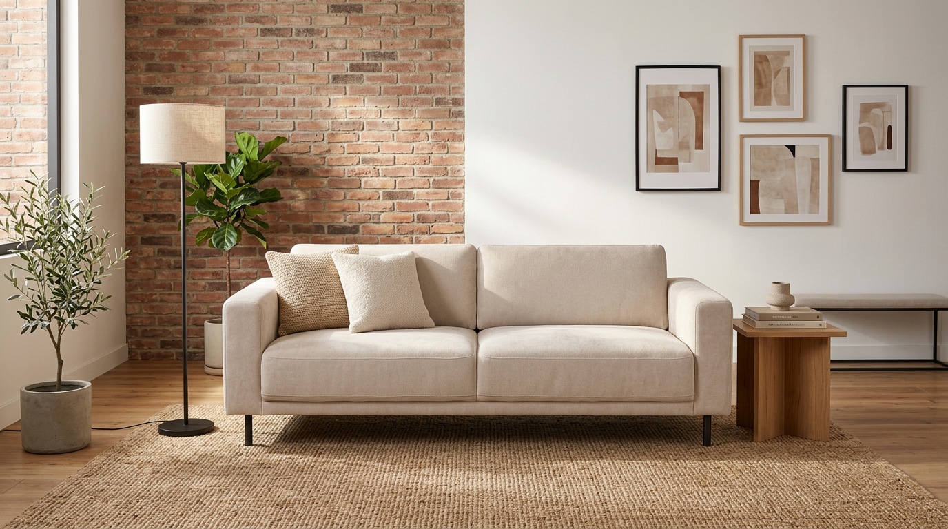 GOODproduct Schlafsofa »Sveeva, 3 Sitzer, Liegefläche 135x190 cm, schwarze Metallfüsse« langlebiger Strukturstoff, mit Wellenunterfederung, viele Farben