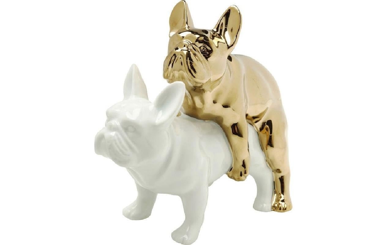 Kare Design Dekofigur »Love Dogs Weiss/Gold«