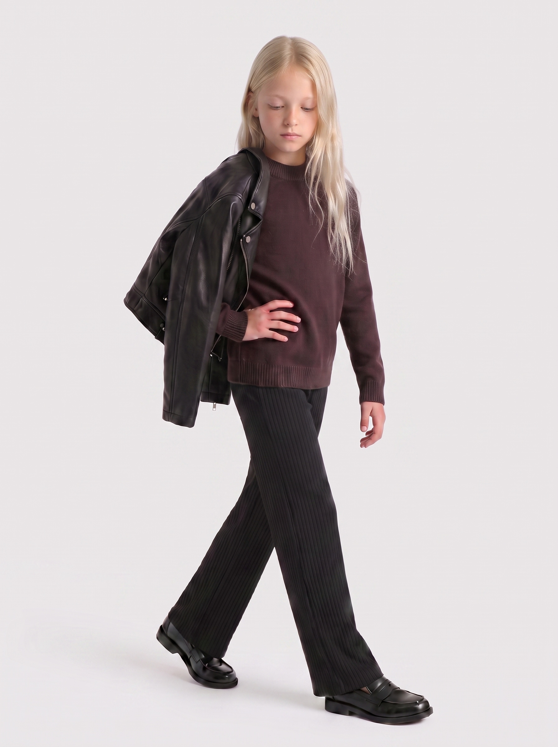 KIDS ONLY Pull en tricot »KOGRICA LIFE LS PULLOVER VD KNT NOOS« mélange de matériaux