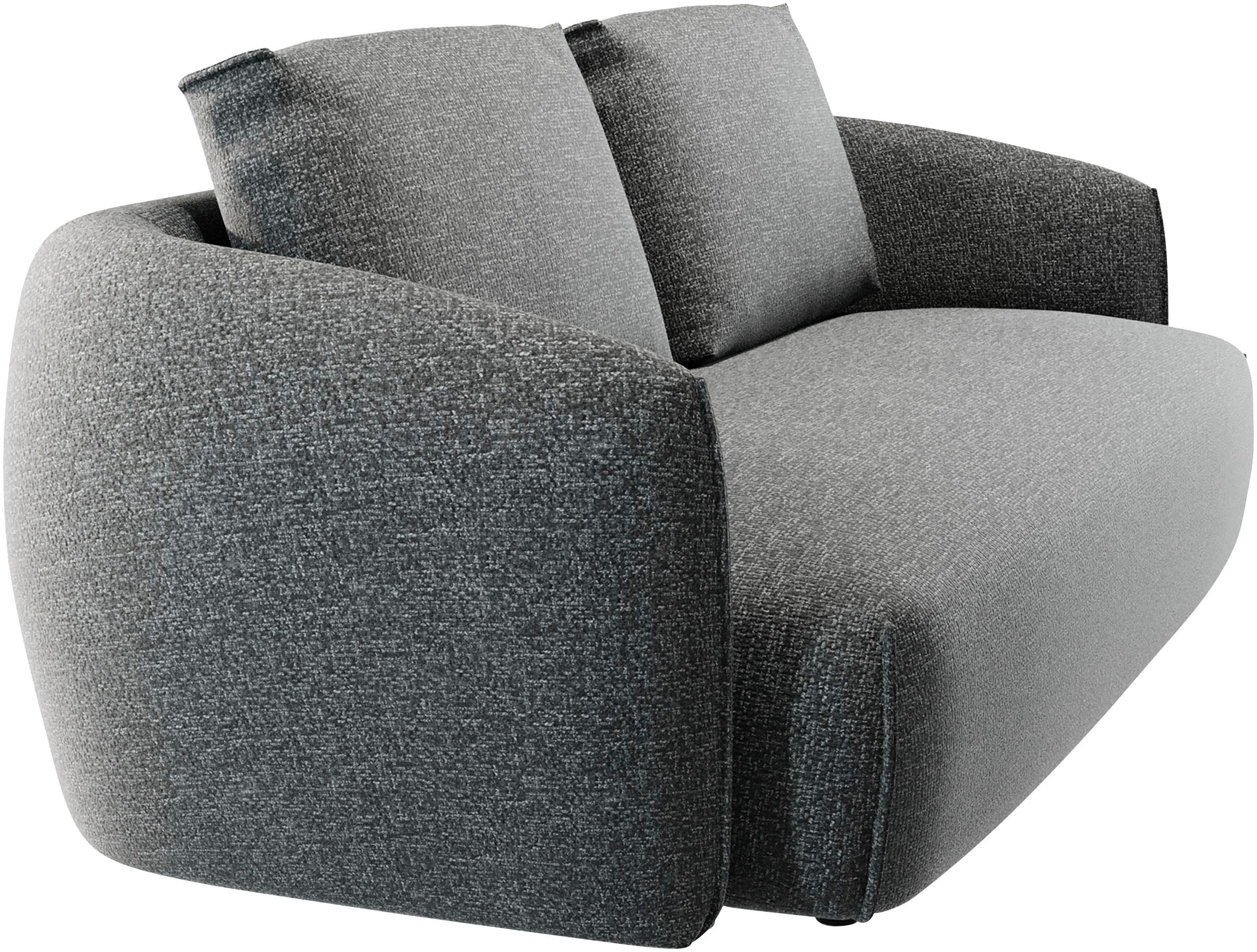 TRENDMANUFAKTUR 3-places »Shawn Designsofa, elegant geschwungen Armlehnen, bequem« forme organique, avec revêtement de qualité