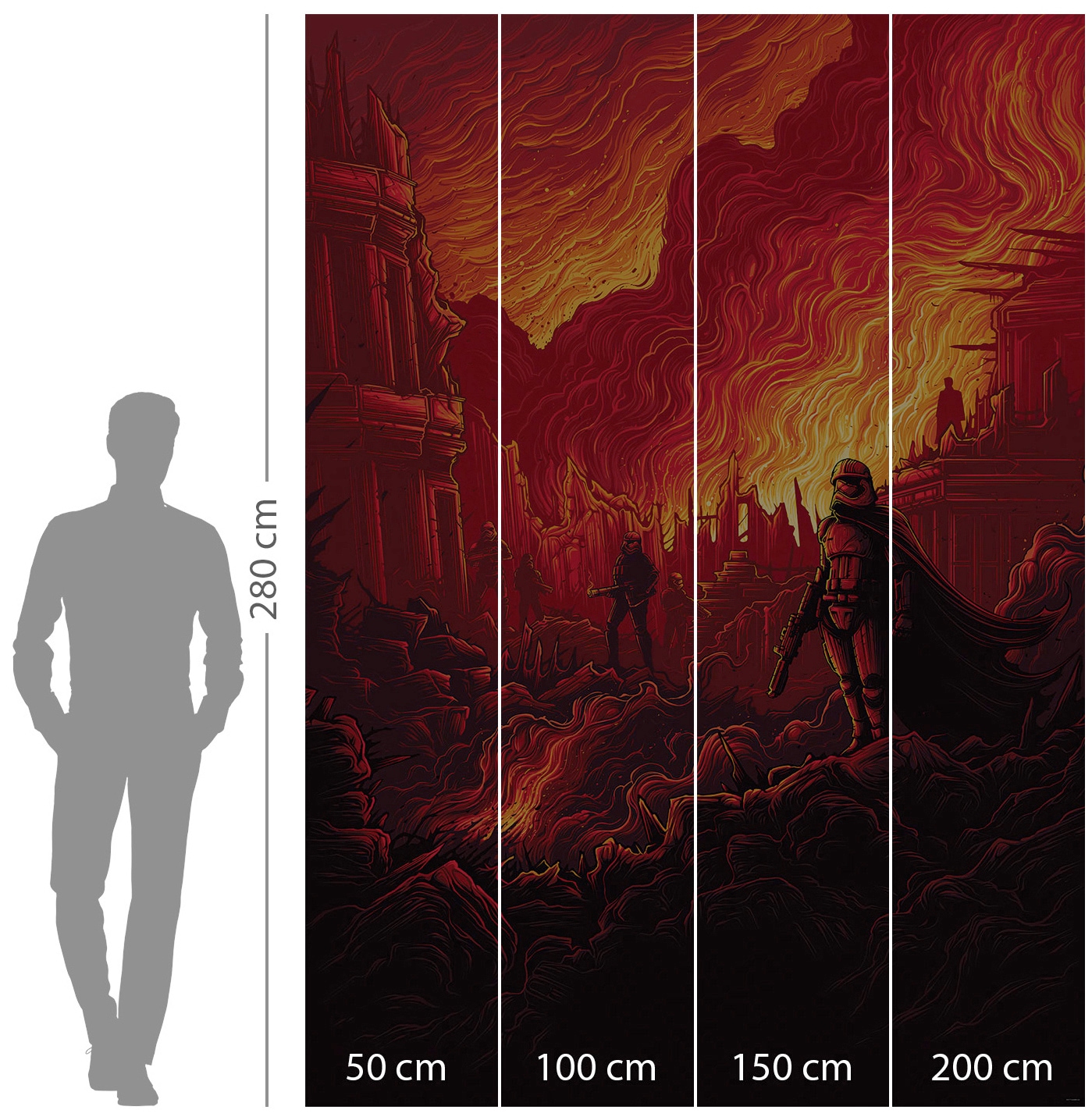 Komar Vliestapete »Digitaldruck Vlies -  Star Wars First Order Purge - Grösse 200 x 280 cm« bedruckt glatt Kinderzimmer