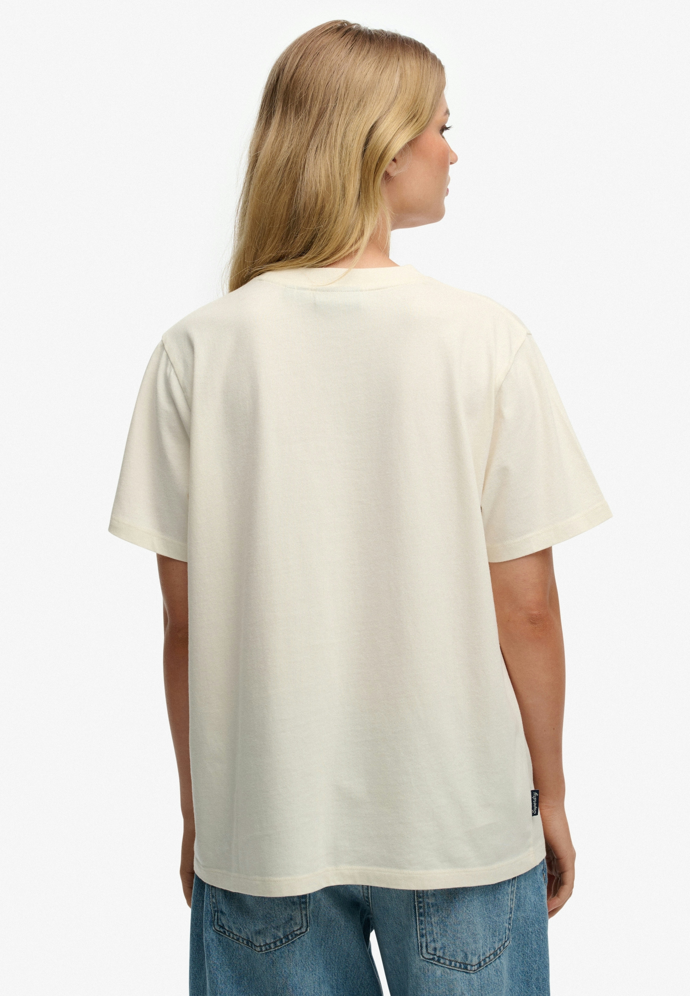Superdry T-Shirt »ESSENTIAL LOGO LOOSE TEE« mit Rundhalsausschnitt, ohne Verschluss, Relaxed Fit, Kurzarm