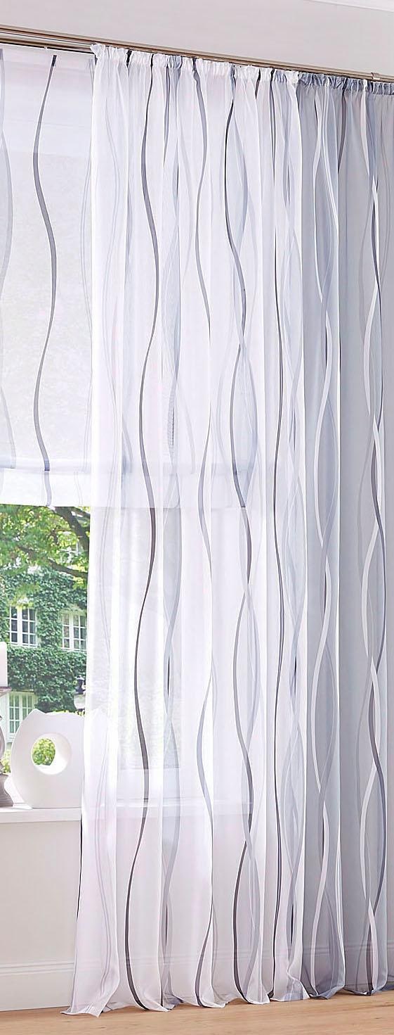 GOODproduct Rideau »Dimona« Bande volante 2 cuis tlg. lot de 2, best-seller, polyester, ondulations