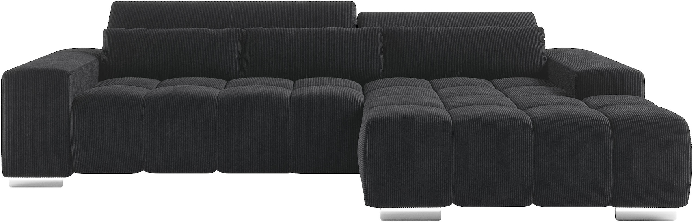 COTTA Canapé d'angle »Orion L-Form« mit 2x Kopfteilverstellung & 3 Nierenkissen
