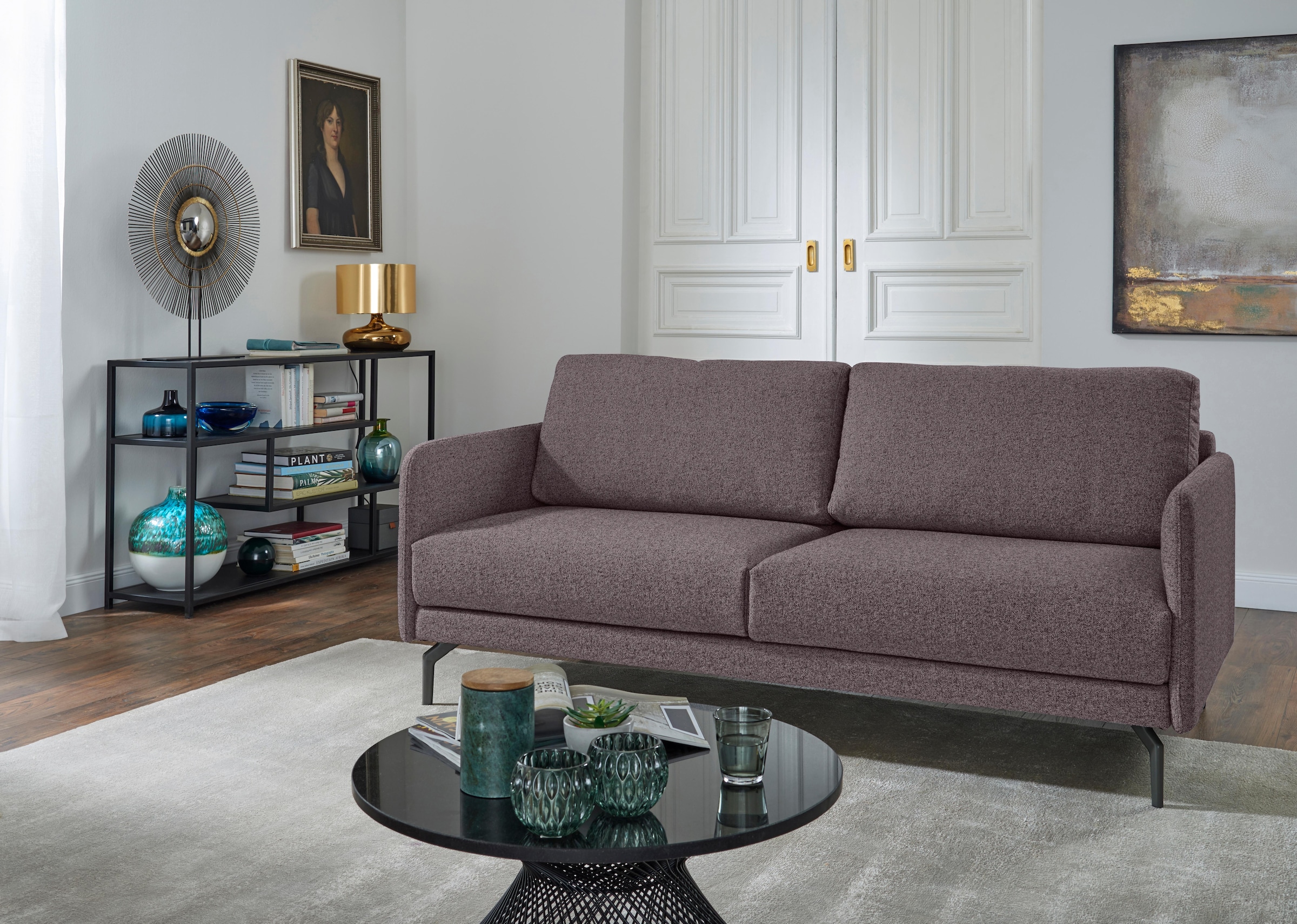 Creation BY ROLF BENZ 2-places »CR.450, Designsofa, Loungesofa« accoudoir très étroit, pieds en aluminium moulé en gris ombre, largeur 150 cm