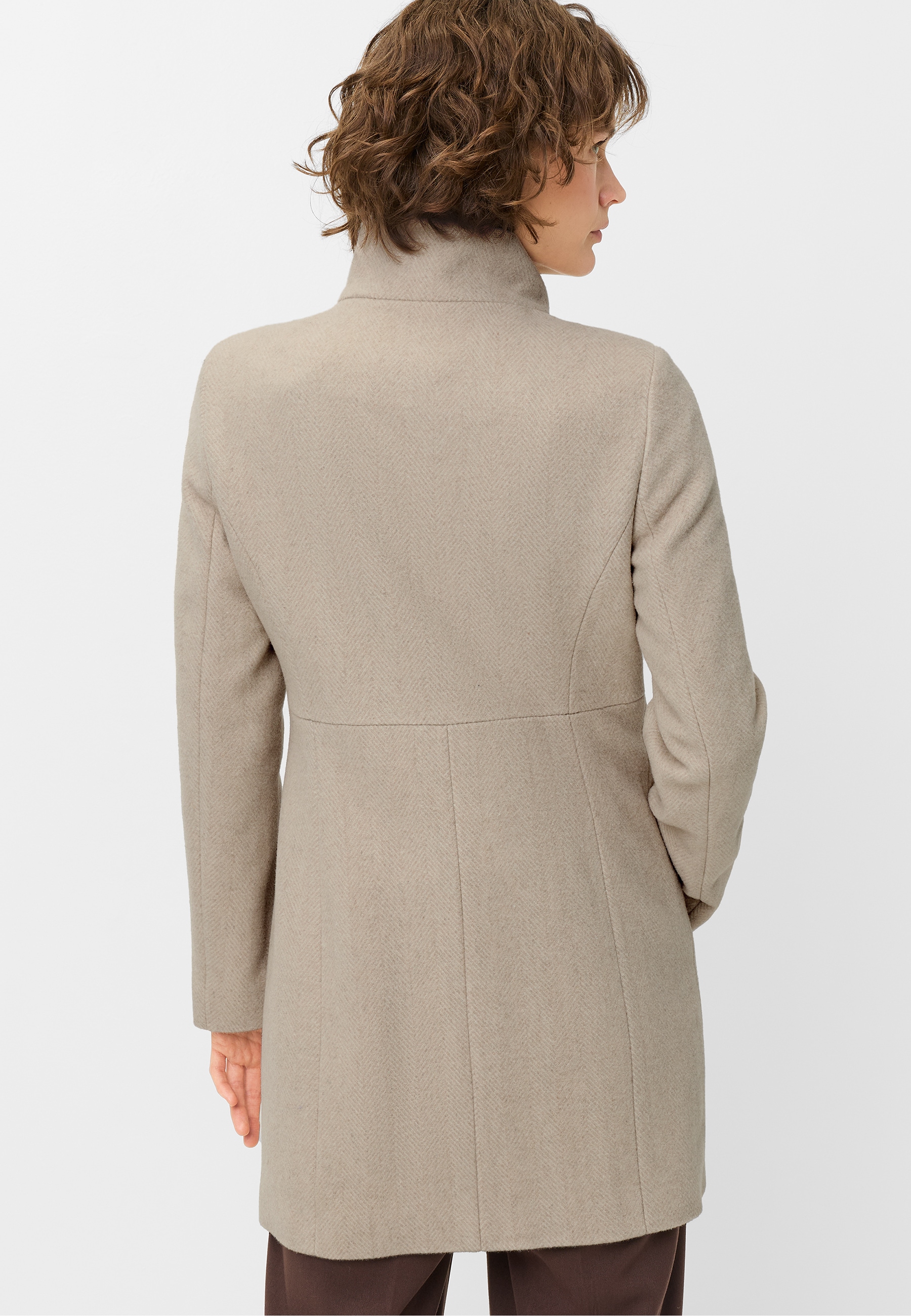 Fuchs Schmitt Manteau court en mélange de laine, col montant