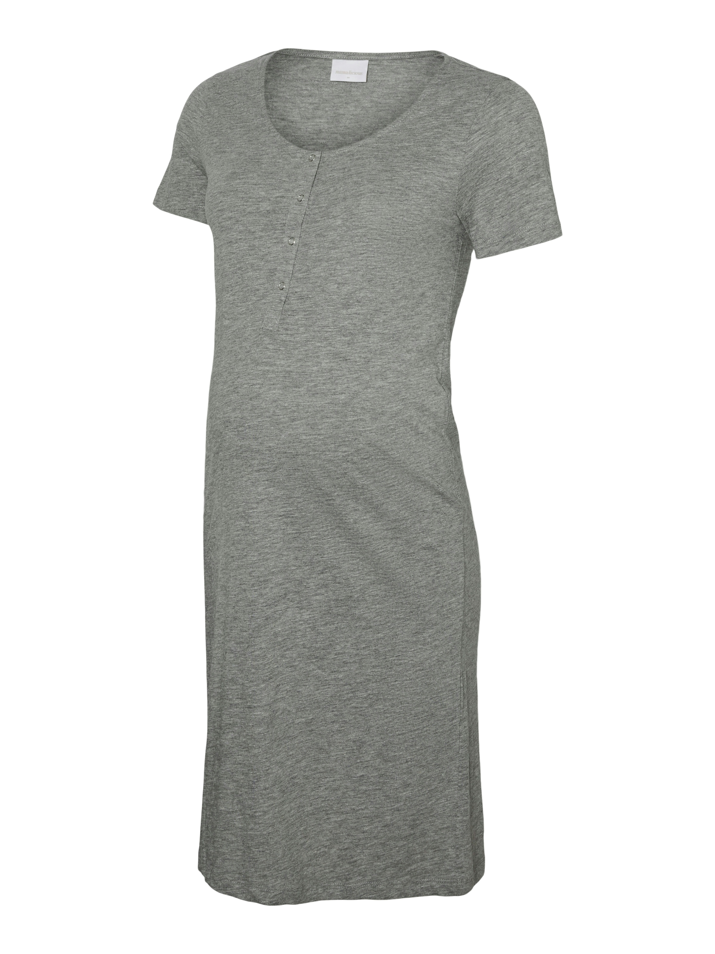Mamalicious Chemise de nuit de grossesse »MLMIRA JRS NIGHTGOWN 2F 2-P NOOS« Paquet, 2 tlg. coupe genou, coupe ample, manches courtes, col rond