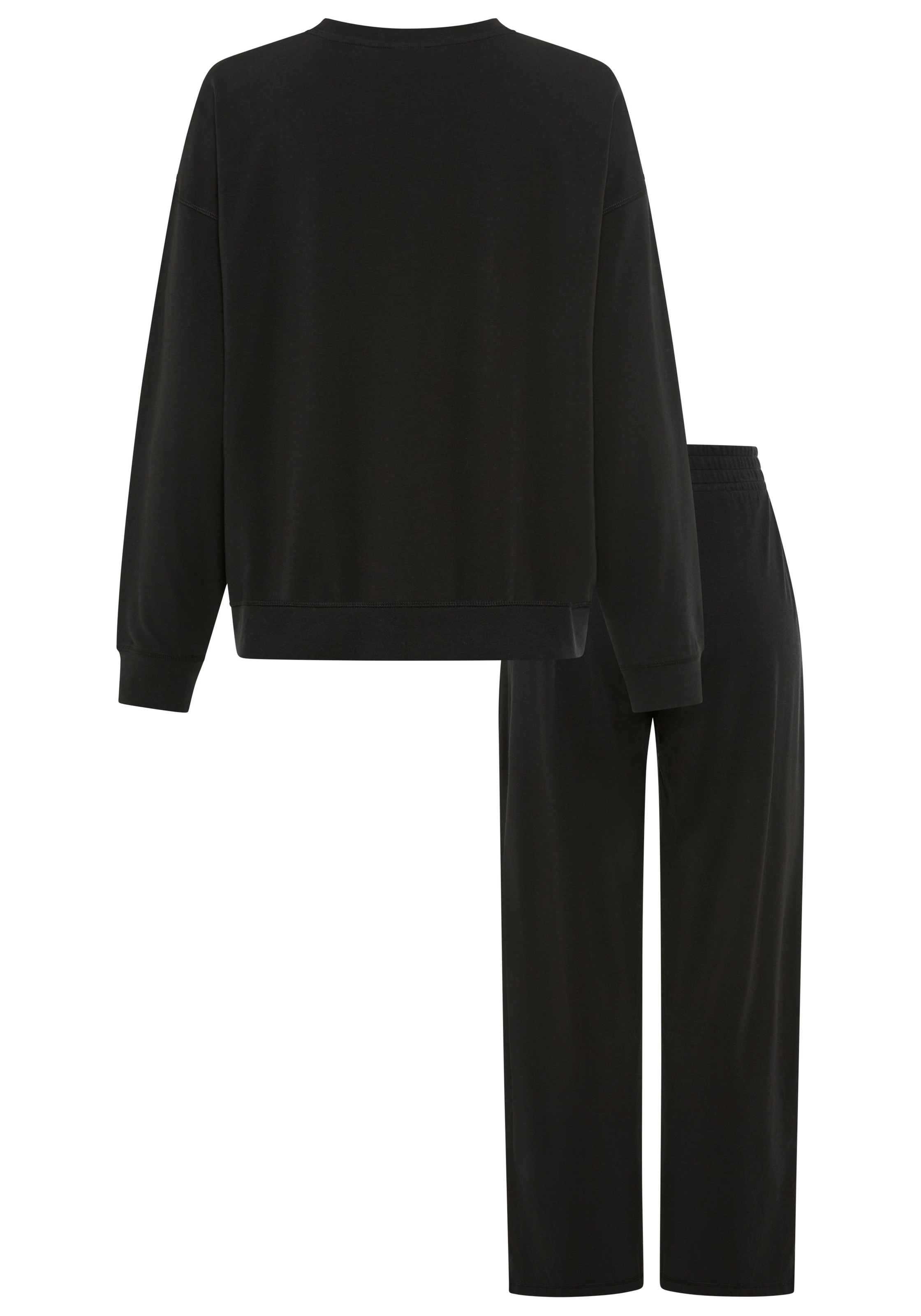 HUGO Underwear Pyjama Set, 2 tlg. Rundhalsausschnitt, Regular fit, Logo-Label