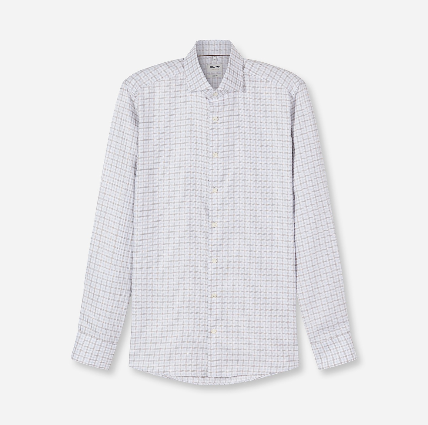 OLYMP Chemise à manches longues »Level Five« Businesshemd, body fit, Royal Kentkragen, Karomuster