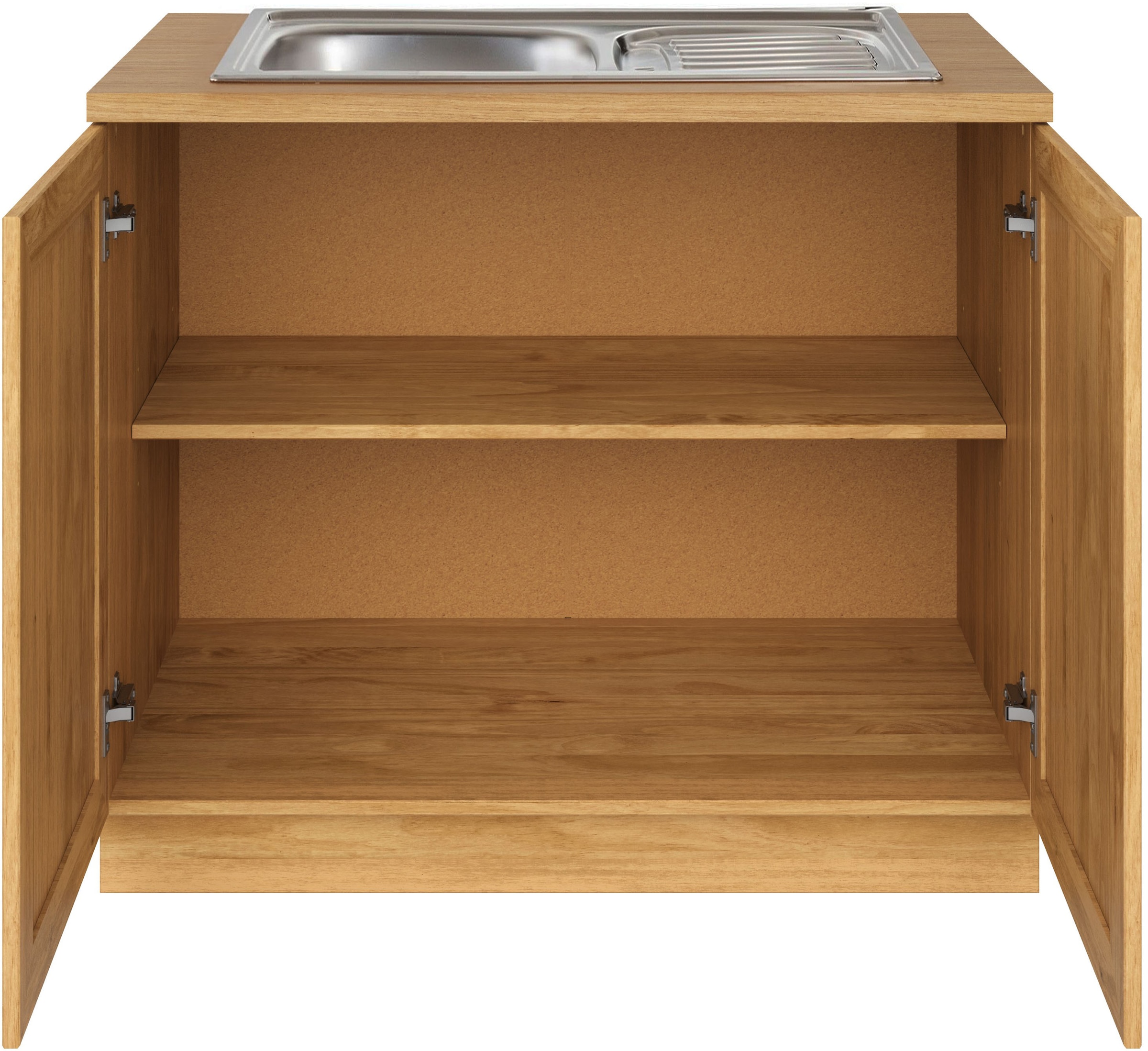 Home affaire Spülenschrank »Teramo« Breite 100 cm, inkl. Einbauspülbecken