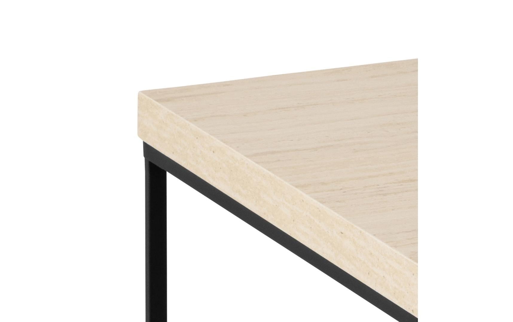 AC Design Table basse »Barossa, Wohnzimmertisch, Sofatisch, Steinoptik, rechteckig« Moderner Scandi-Stil, schwarze Stahlgestell, Mehrere Varianten