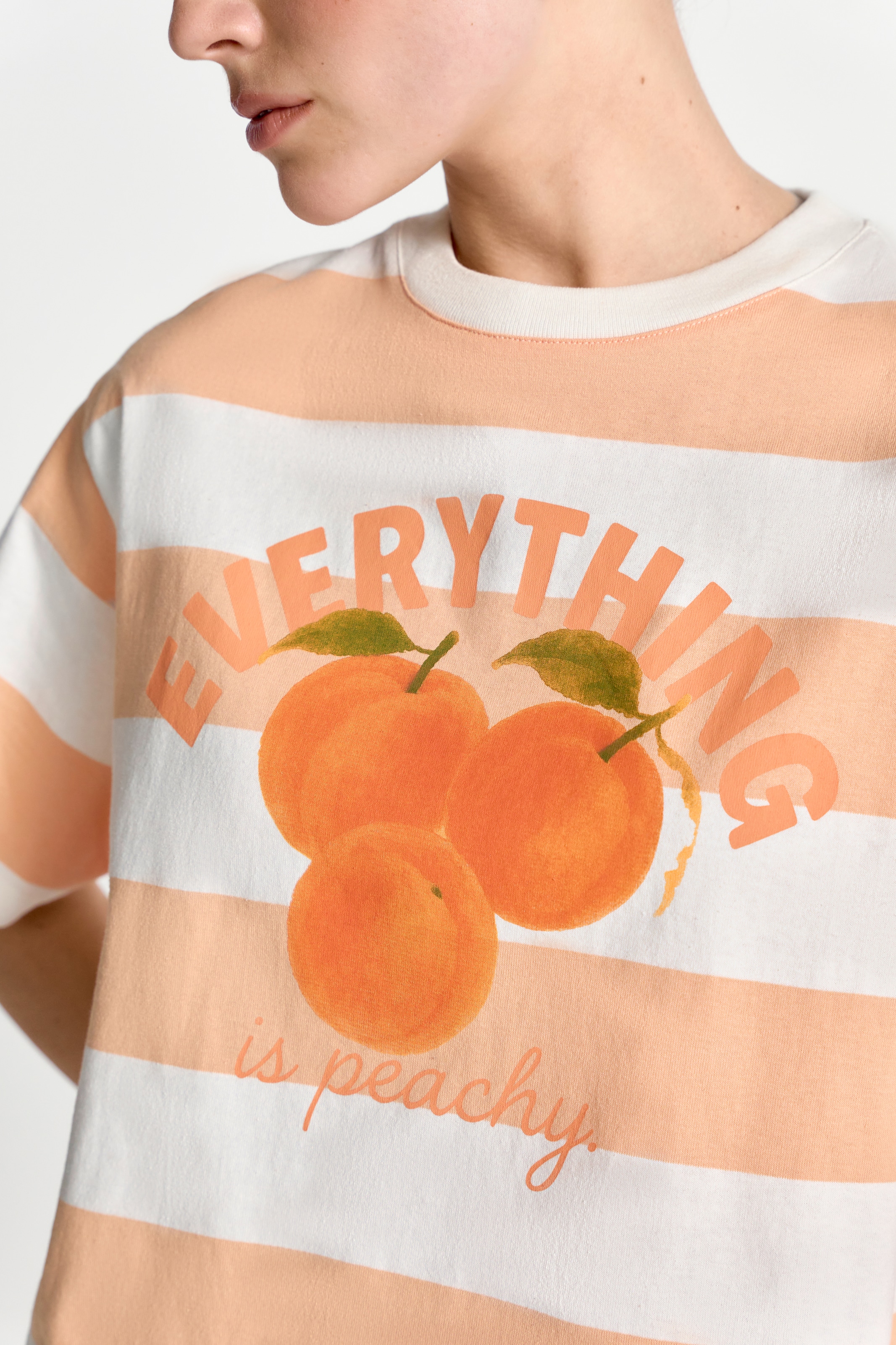 RICHROYAL T-Shirt Regular fit mit Aprikosenprint