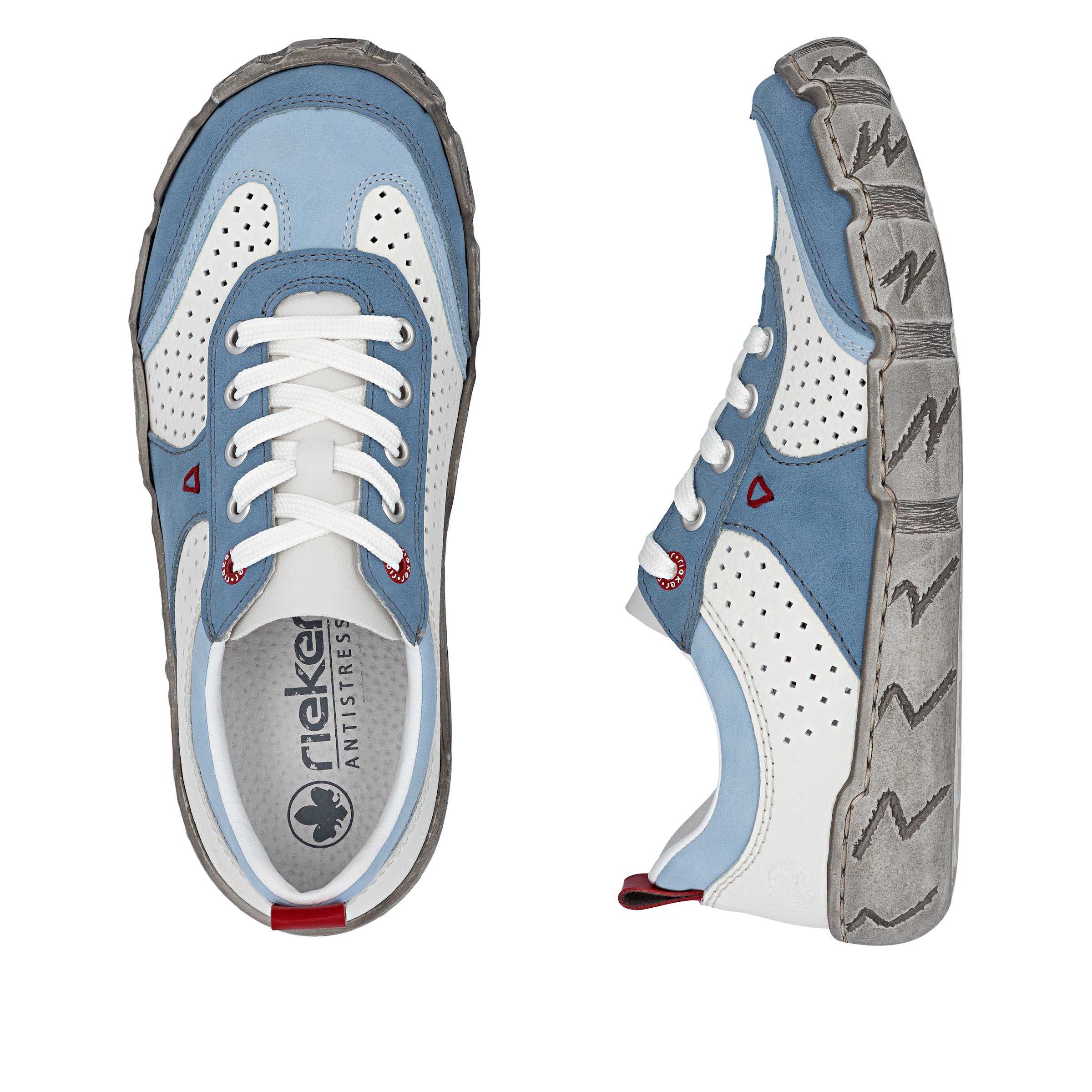 Rieker Sneakers  chaussure à lacets, chaussure basse, sneaker décontracté avec perforations