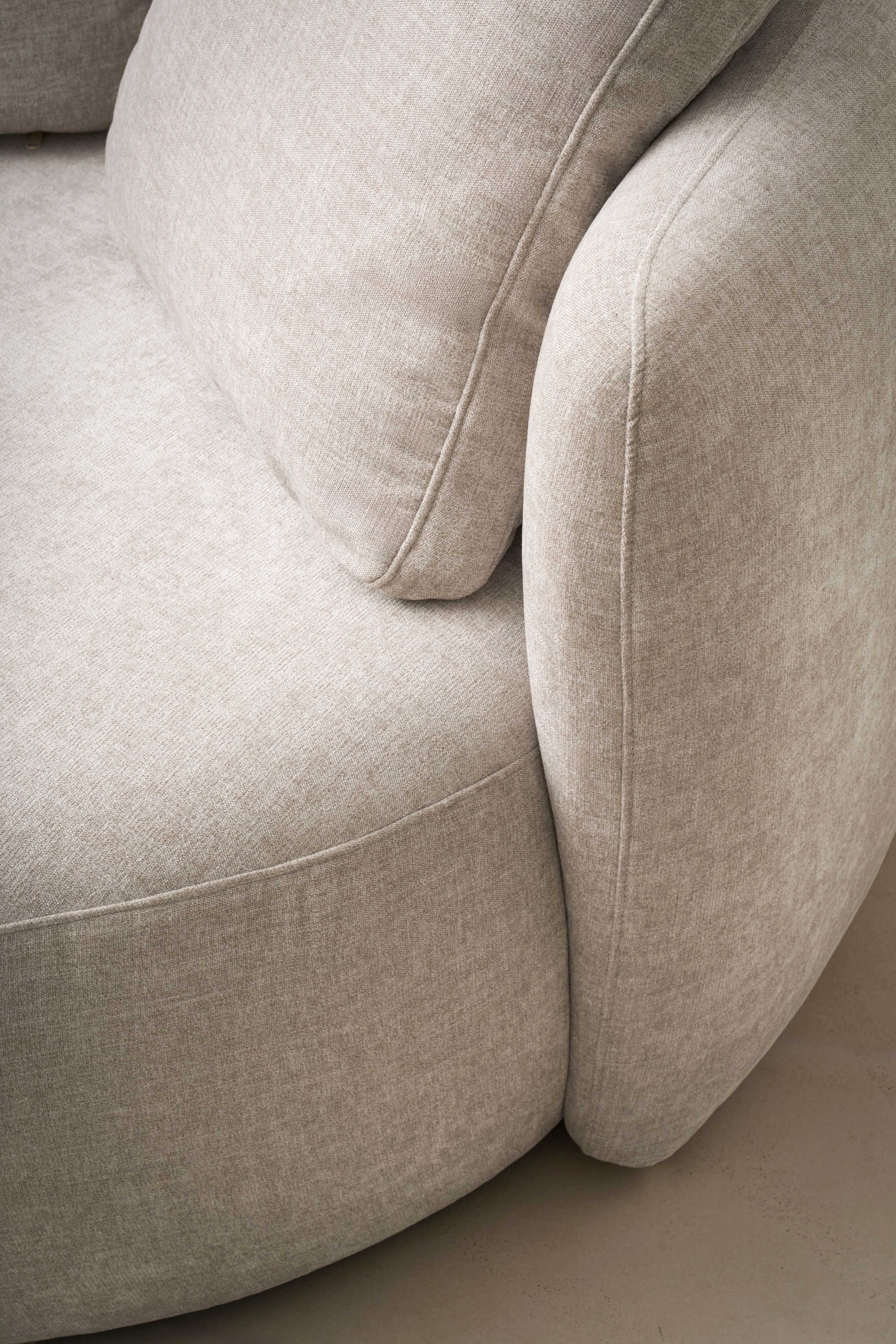 GOODproduct Sessel »Kaarl, moderner Rundsessel, Loungesessel, Loveseat« Webstoff, in fünf Farben, inkl. Rückenkissen, zeitloses Design